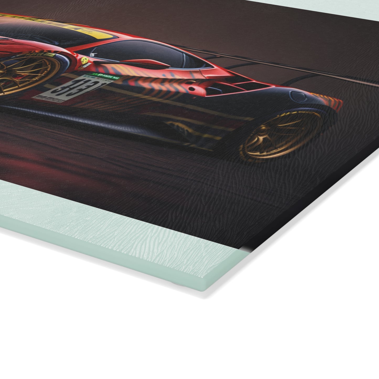 Glass Cutting Board Ferrari Red 1