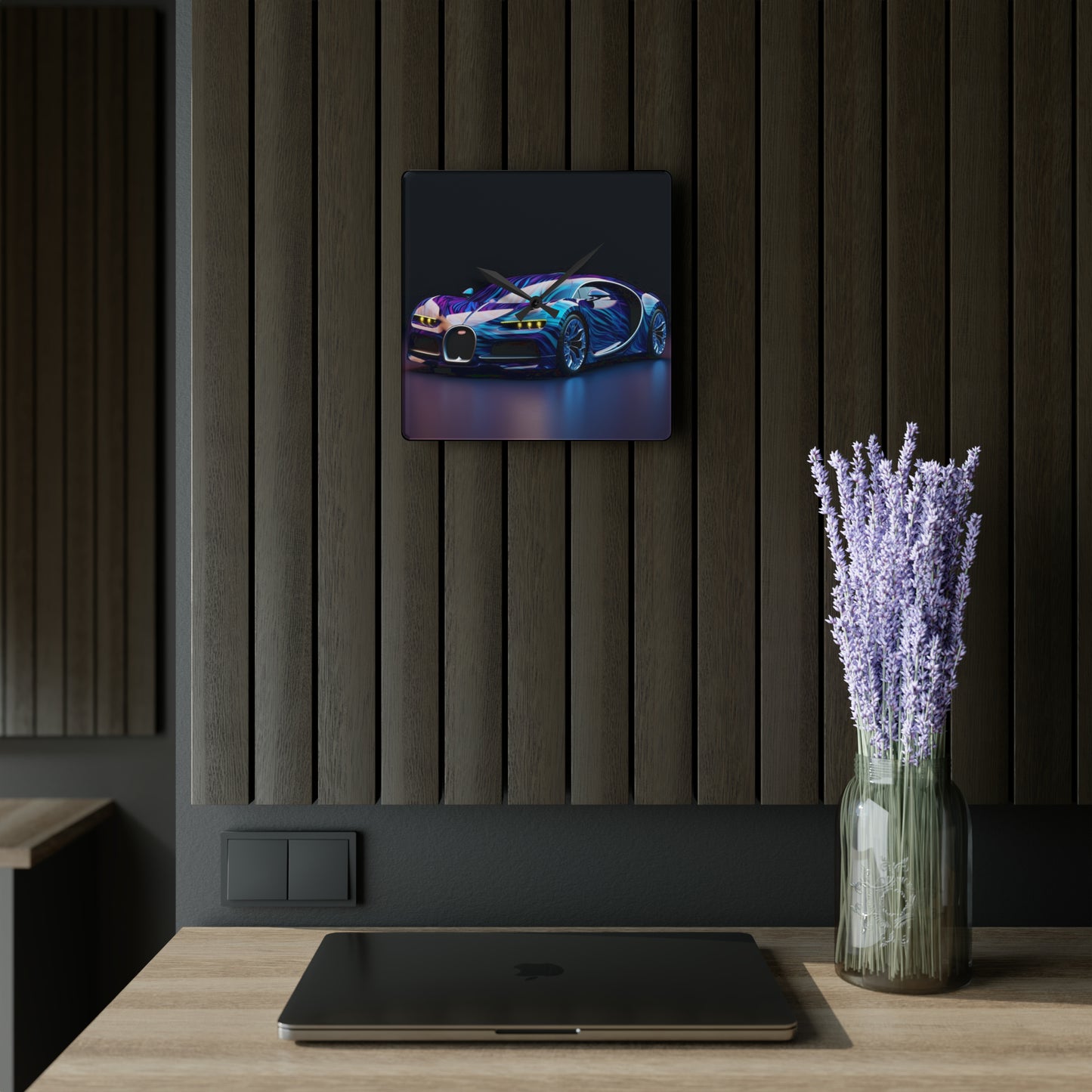 Acrylic Wall Clock Bugatti Abstract Flair 3