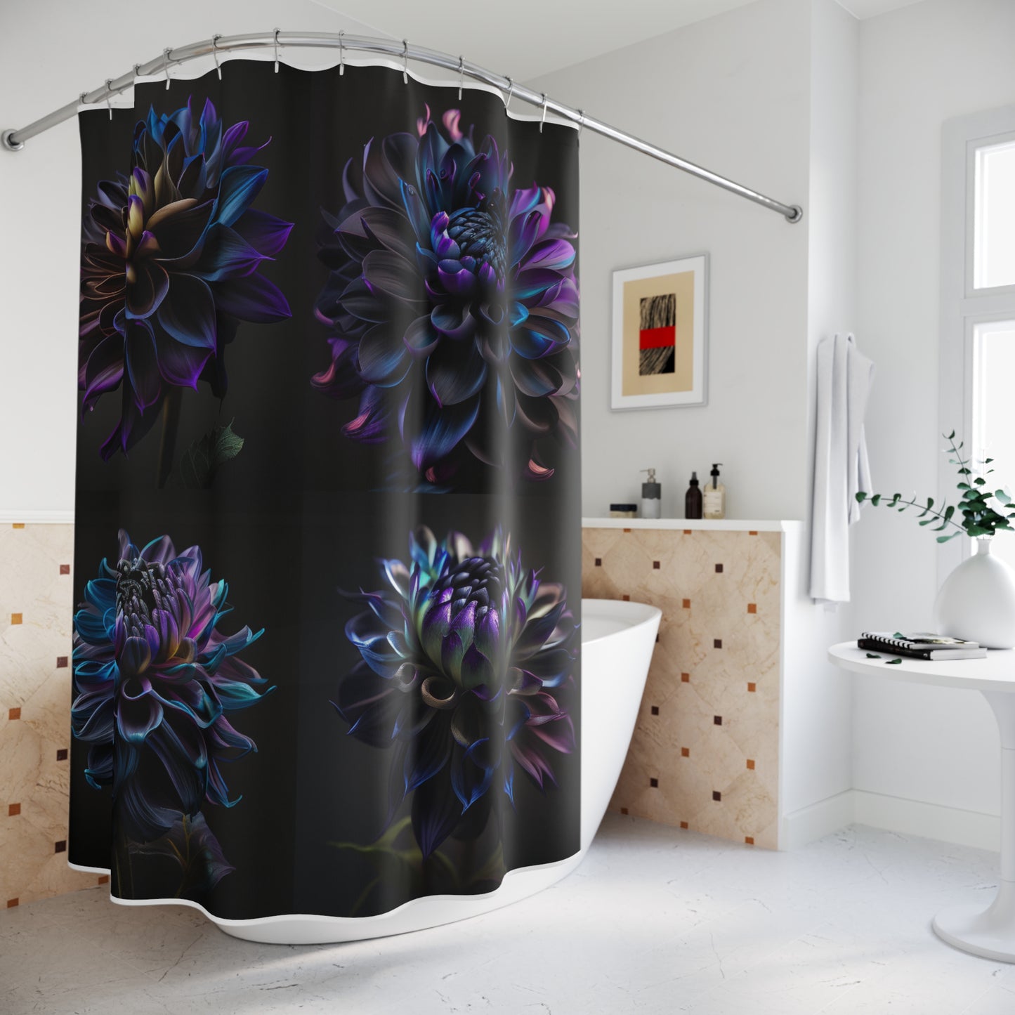 Polyester Shower Curtain Dahlia Purple 5