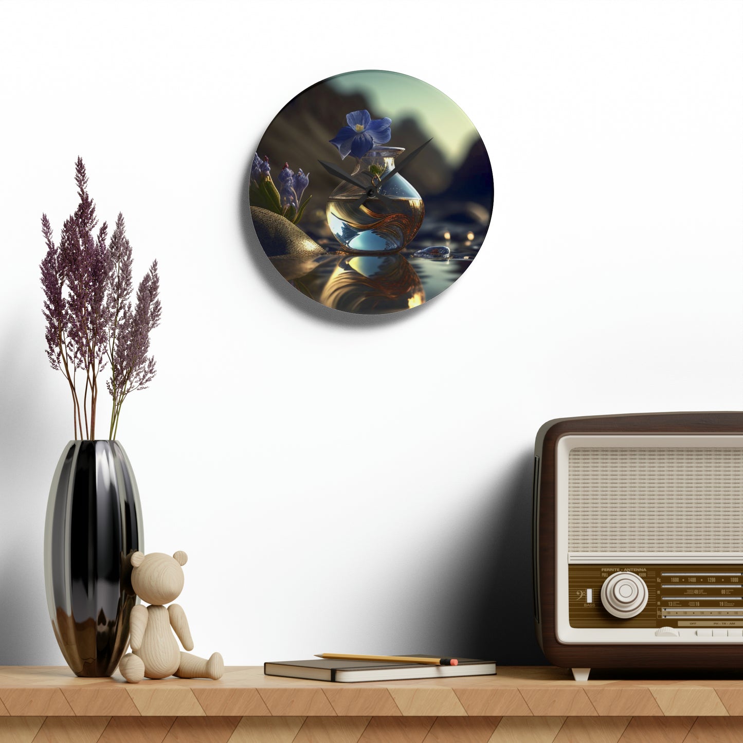 Acrylic Wall Clock The Bluebell 1