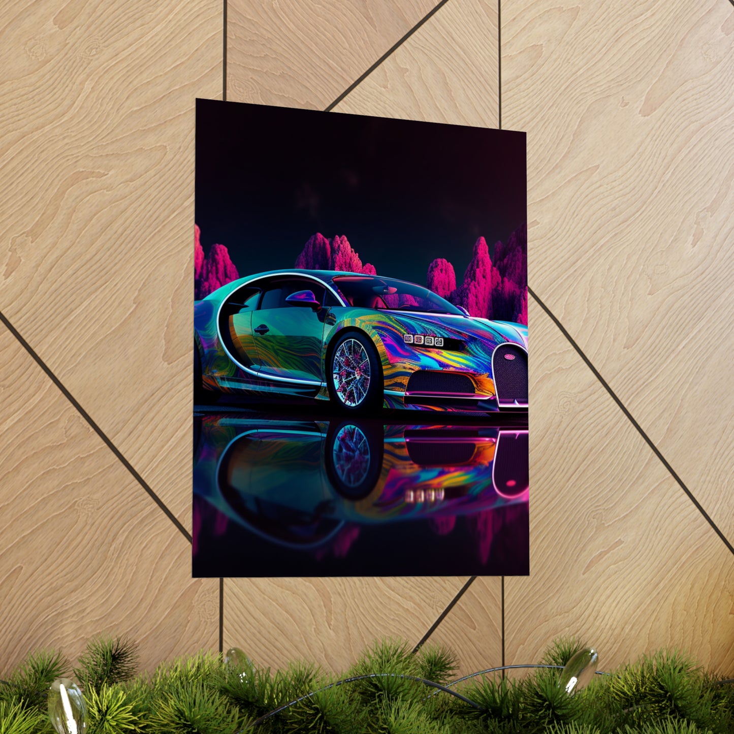 Premium Matte Vertical Posters Florescent Bugatti Flair 2