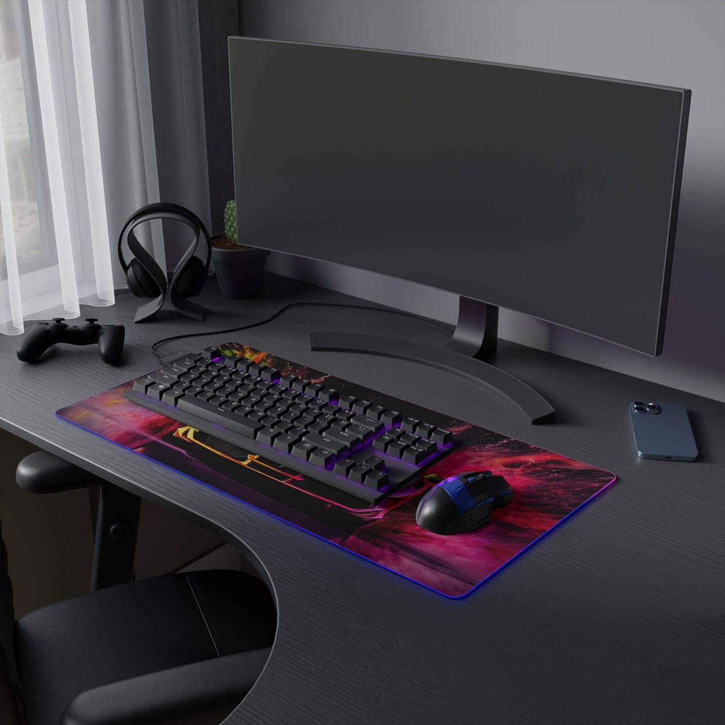 LED Gaming Mouse Pad Farrari Water 2