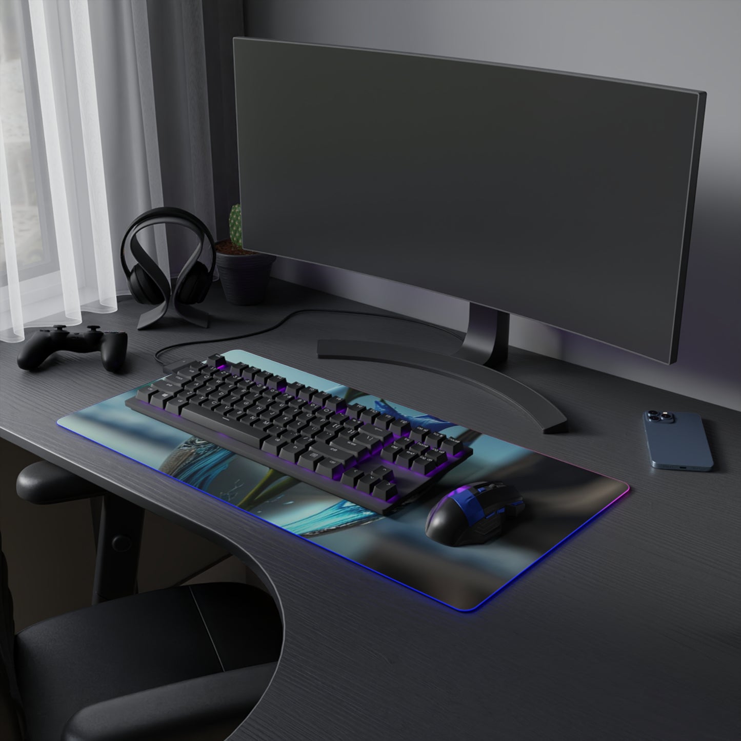 LED Gaming Mouse Pad The Bluebell 2