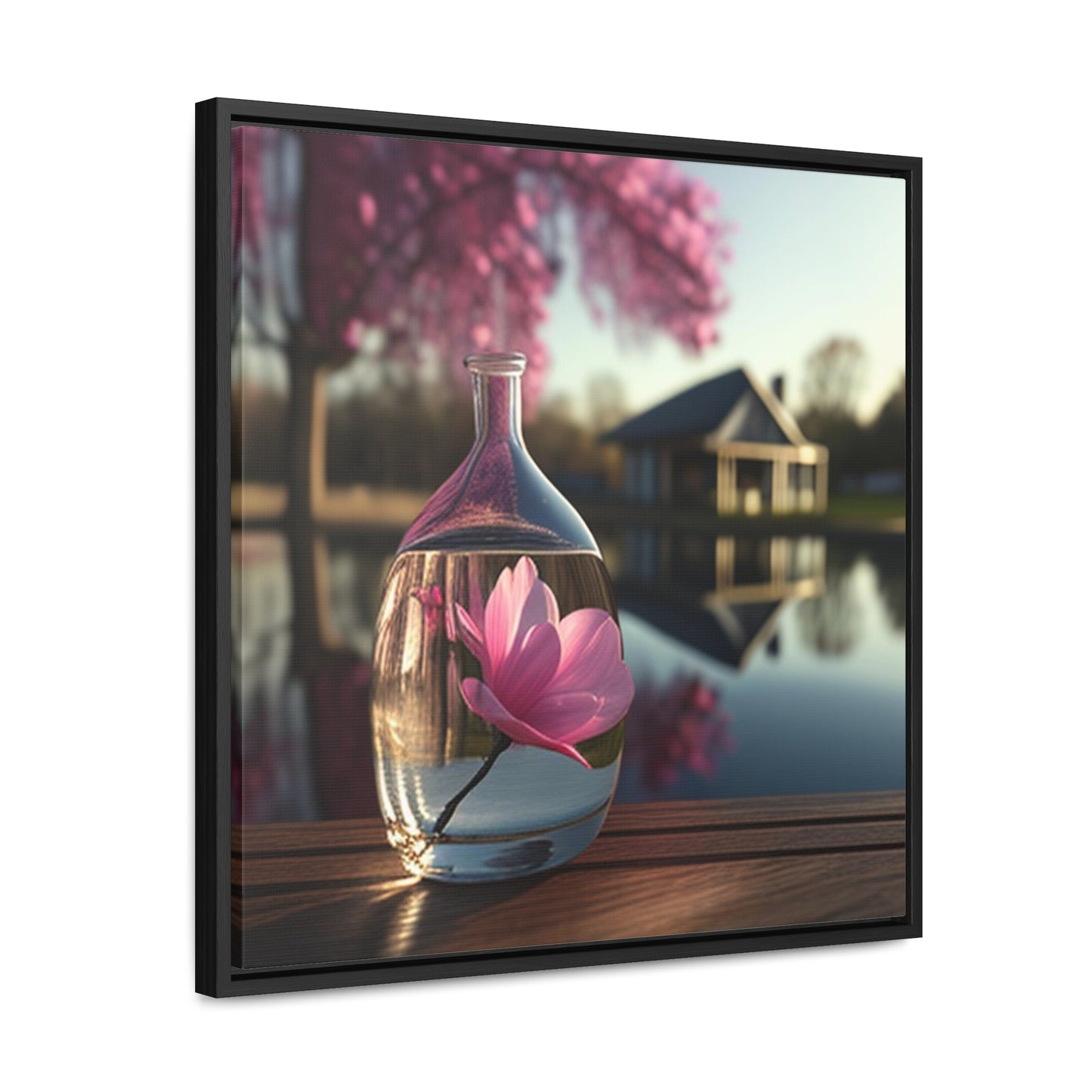Gallery Canvas Wraps, Square Frame Magnolia in a Glass vase 2