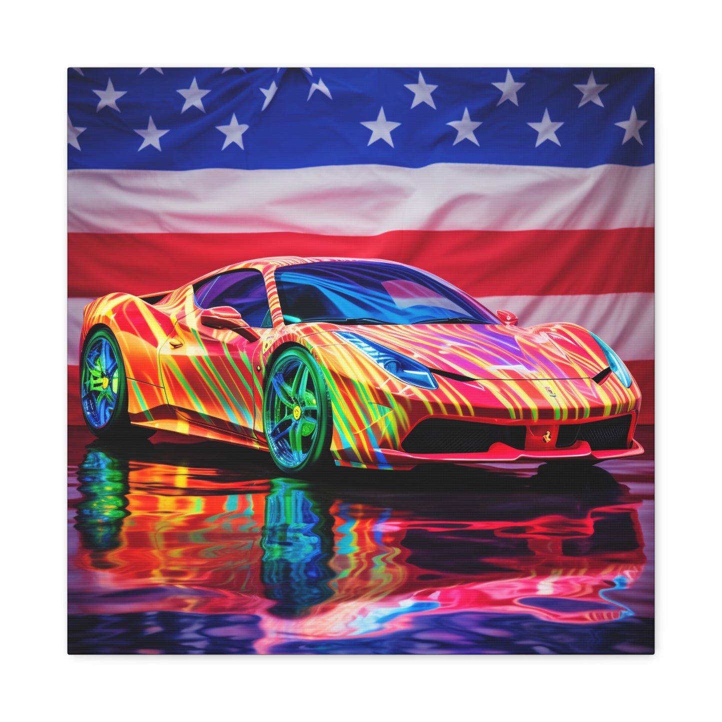 Canvas Gallery Wraps Hyper Colorfull Ferrari 4