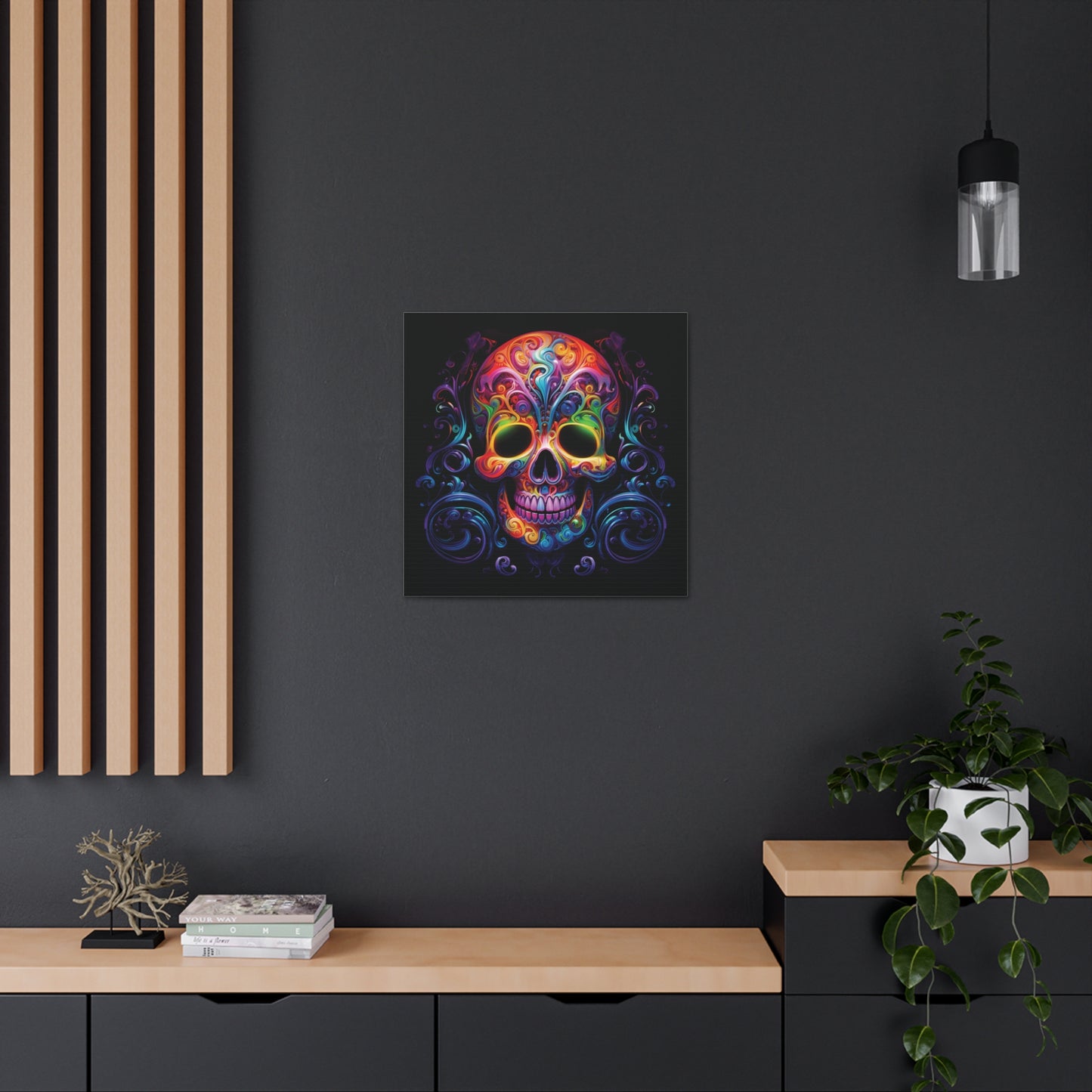 Canvas Gallery Wraps Macro Skull Color 2