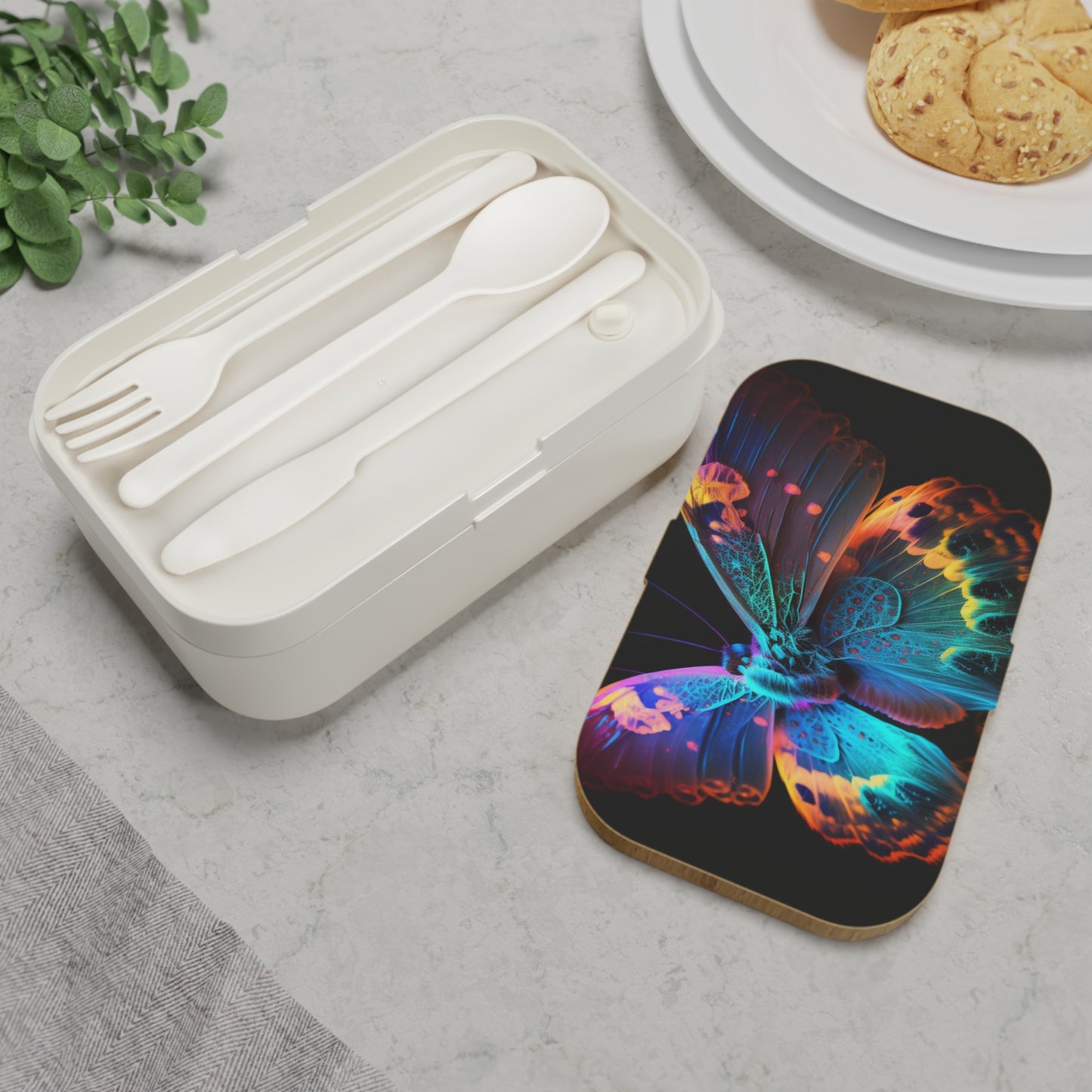 Bento Lunch Box Raw Hyper Color Butterfly 4