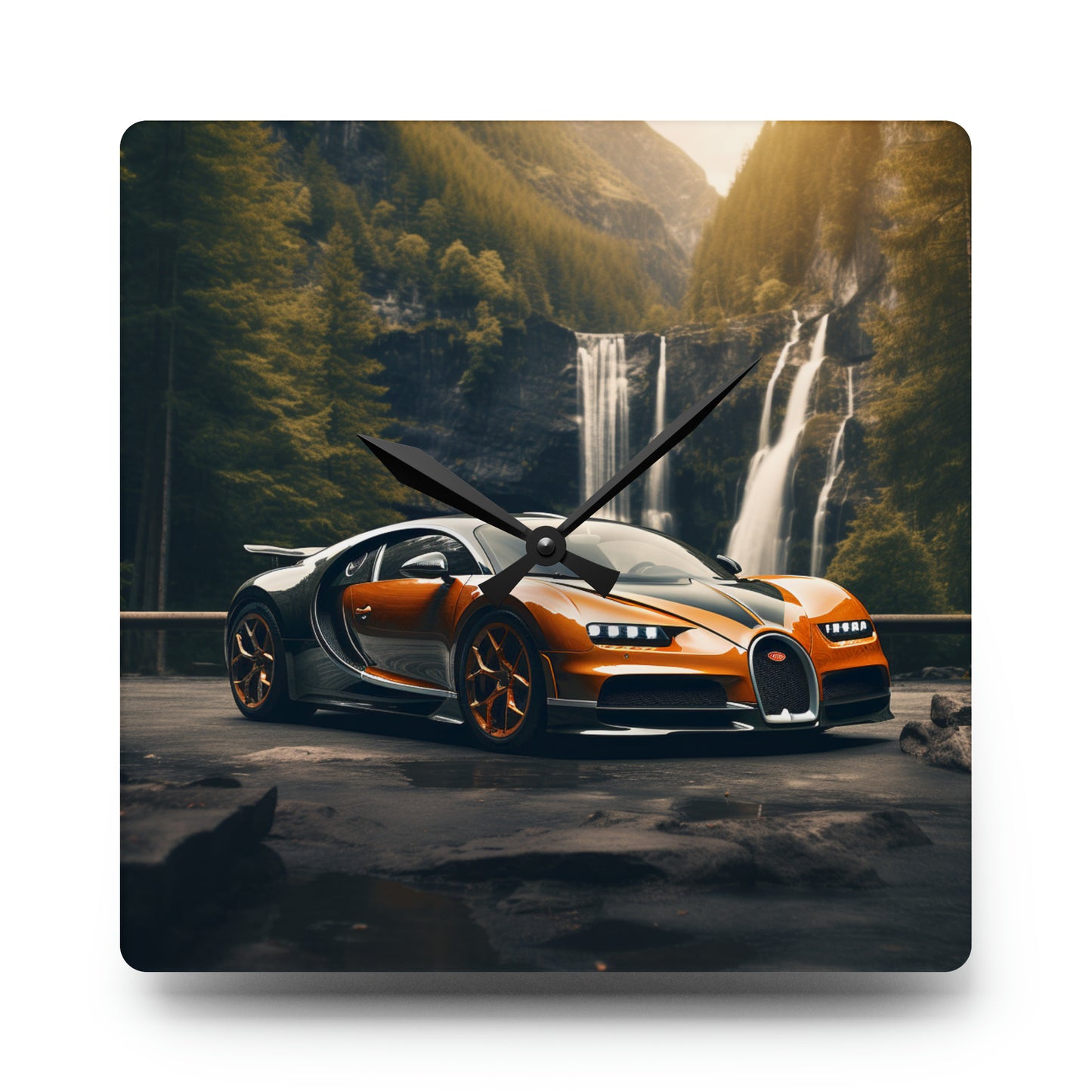 Acrylic Wall Clock Bugatti Waterfall 3