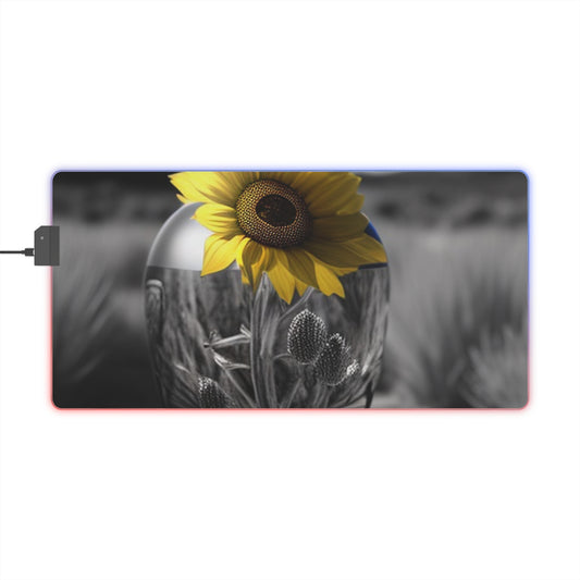 LED Gaming Mouse Pad Yellw Sunflower in a vase 3
