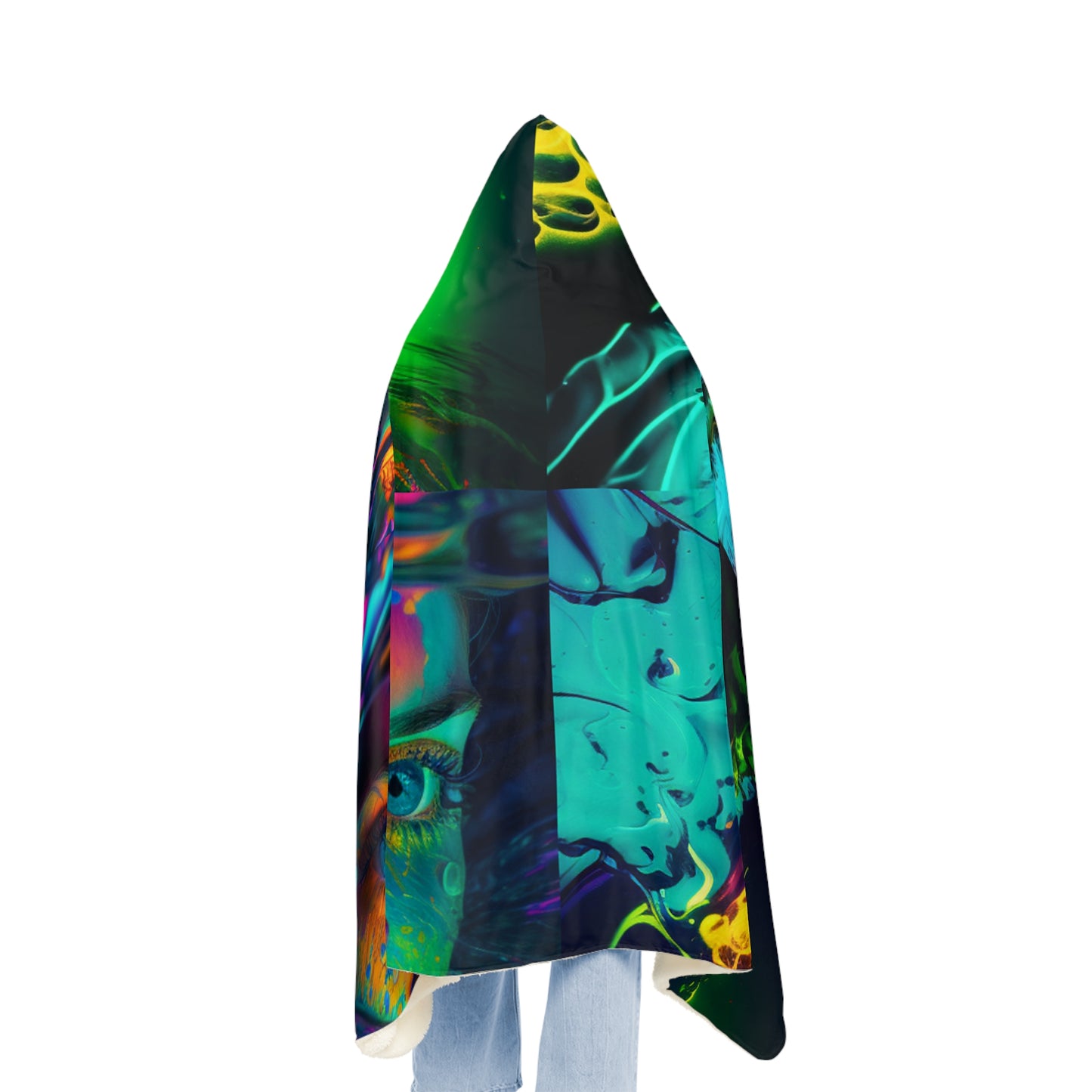 Snuggle Hooded Blanket Florescent Glow 5