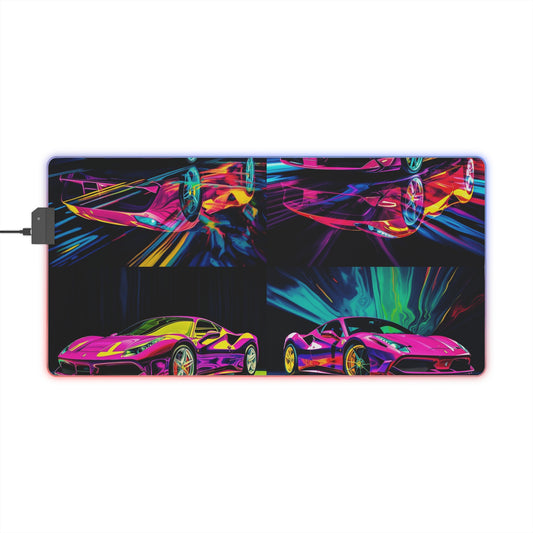 LED Gaming Mouse Pad Pink Ferrari Macro 5