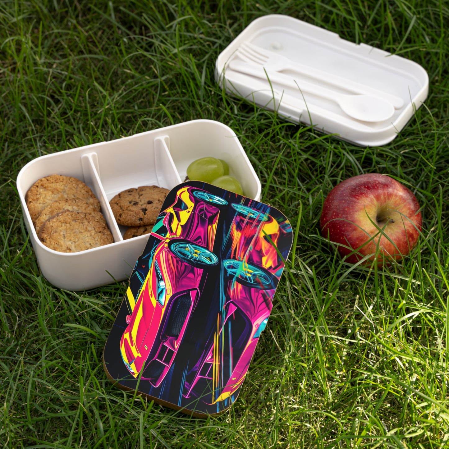 Bento Lunch Box Pink Ferrari Macro 1