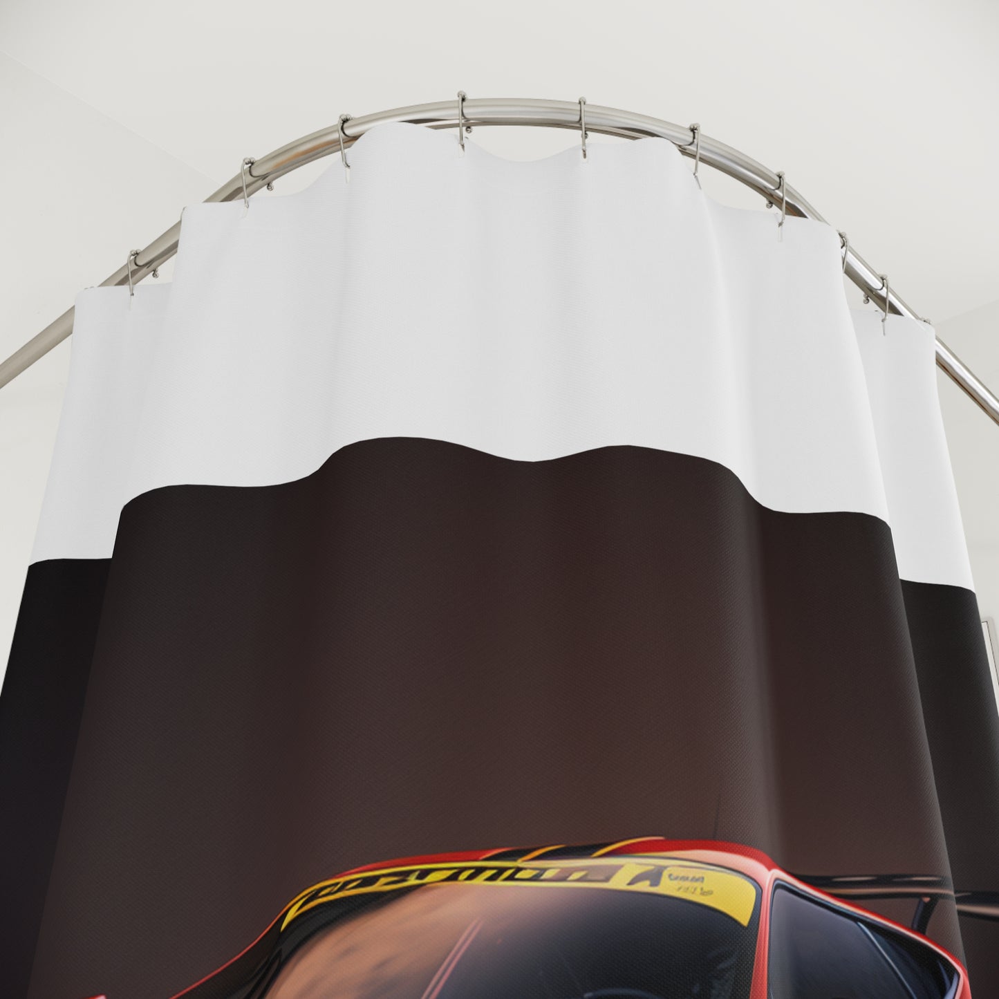 Polyester Shower Curtain Ferrari Red 1