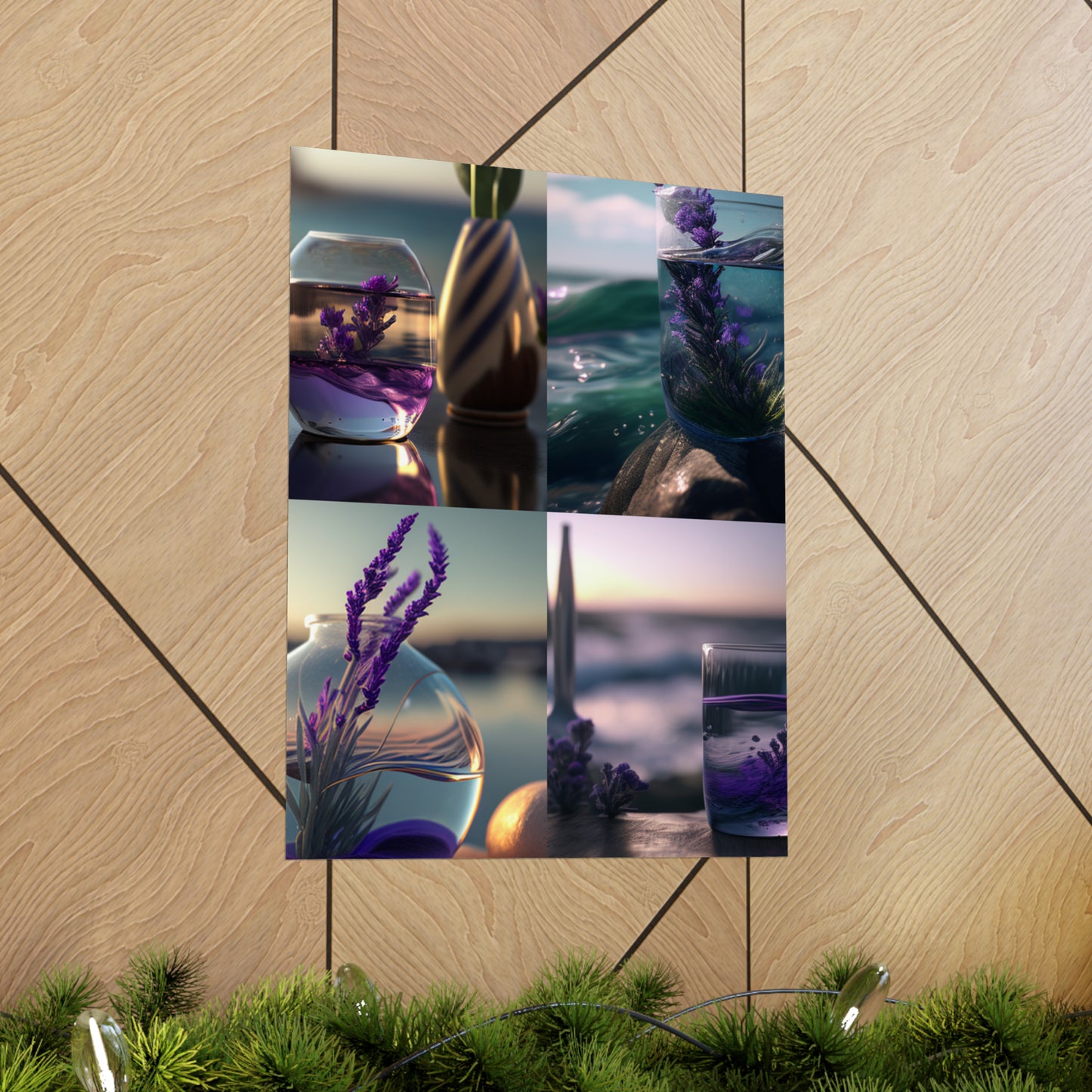 Premium Matte Vertical Posters Lavender in a vase 5