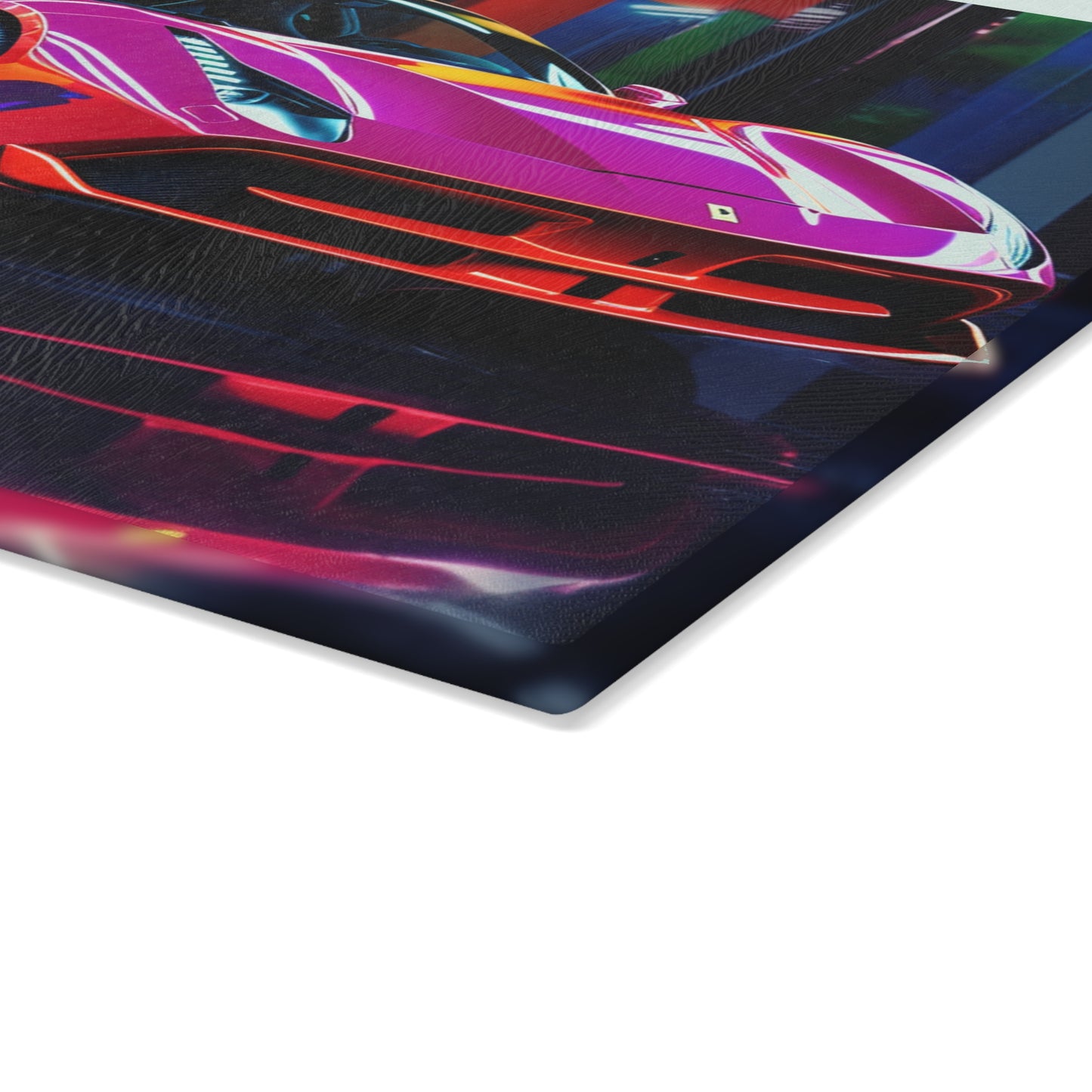 Glass Cutting Board Pink Macro Ferrari 1