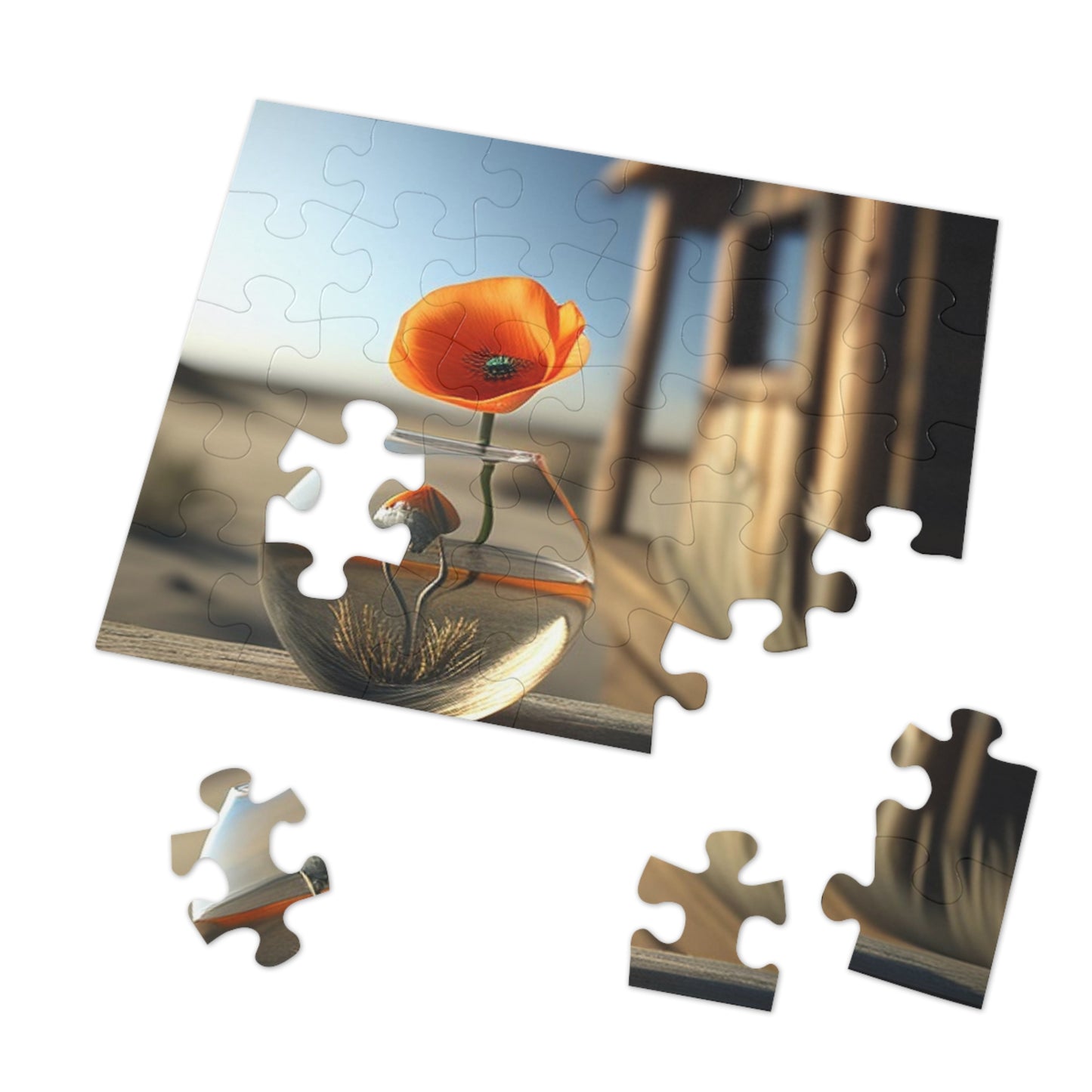 Jigsaw Puzzle (30, 110, 252, 500,1000-Piece) Orange Poppy in a Vase 1