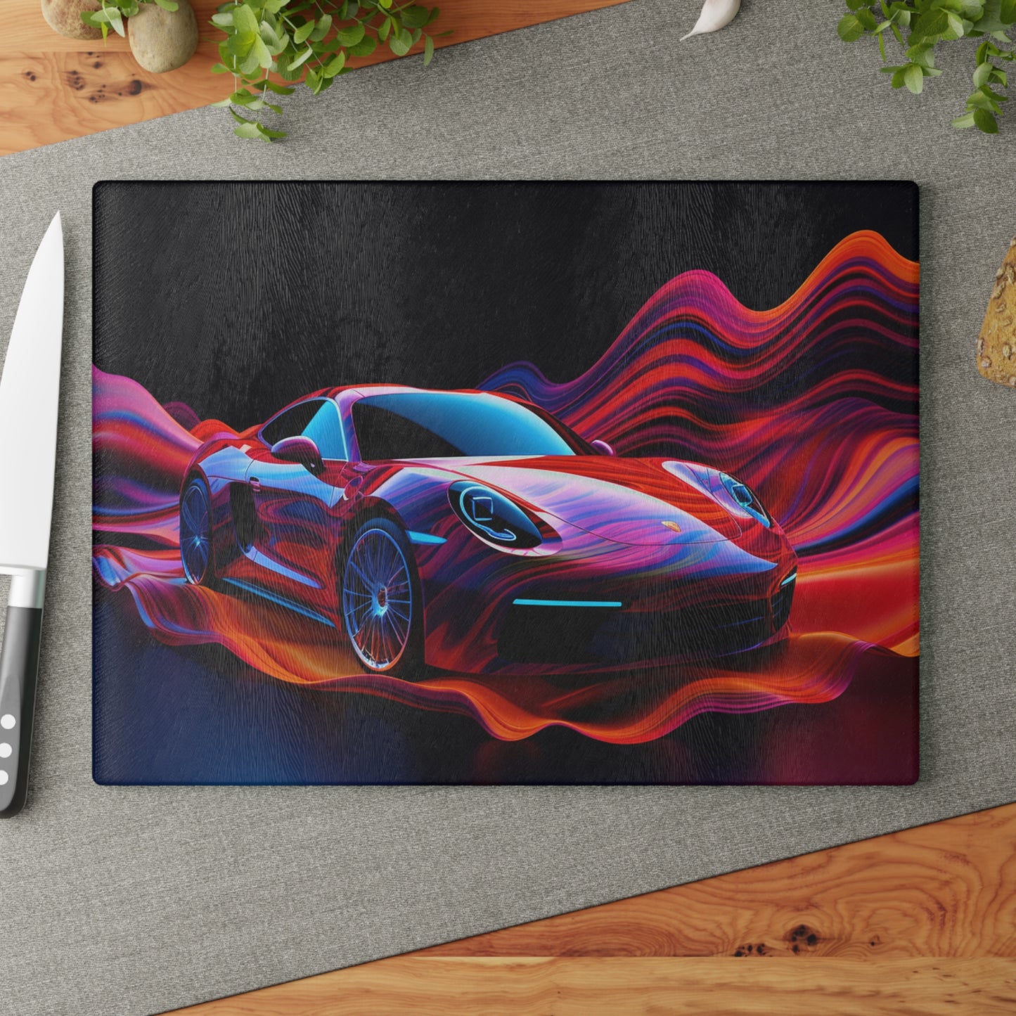 Glass Cutting Board Porsche Water Fusion 4