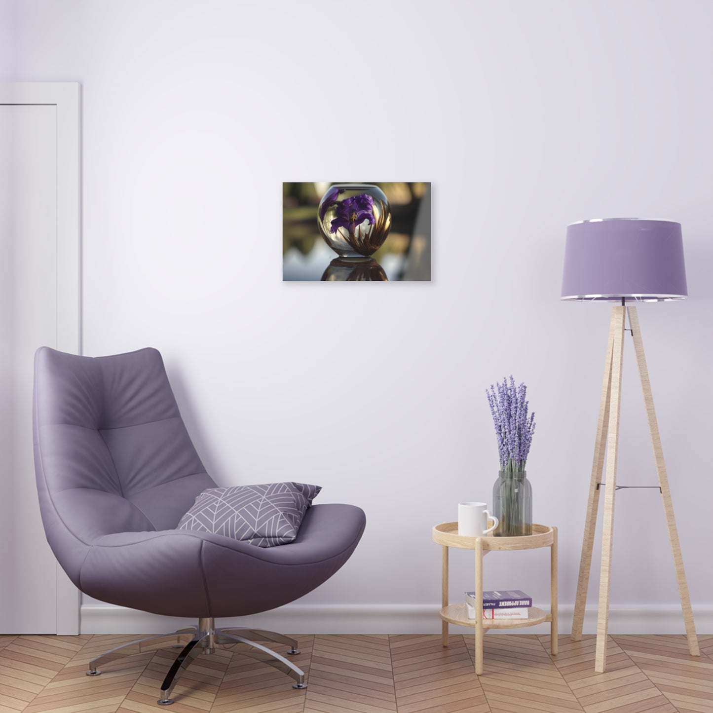 Acrylic Prints Purple Iris in a vase 2