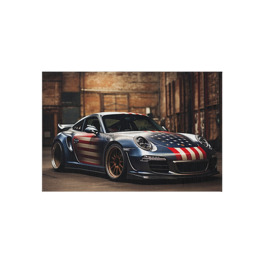 Outdoor Rug  American Flag Porsche 1