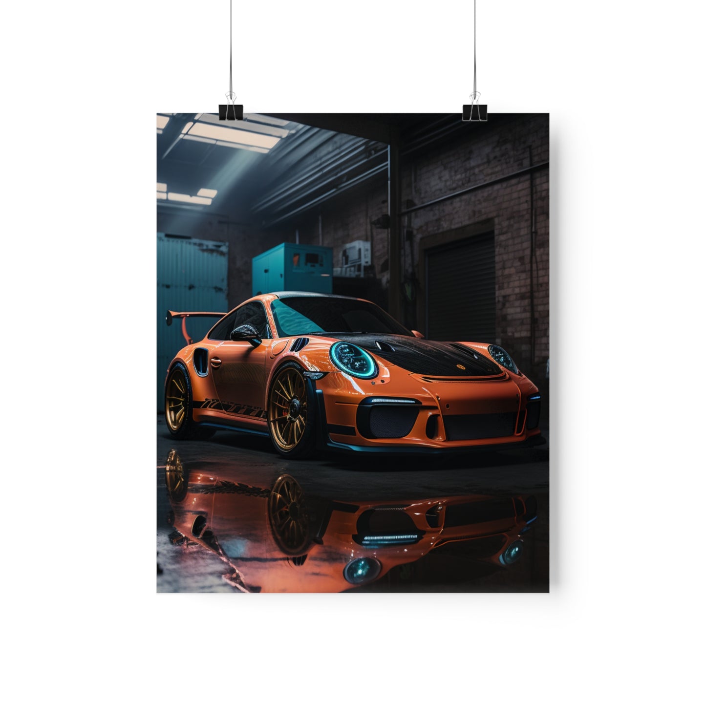 Premium Matte Vertical Posters Porsche Color 1