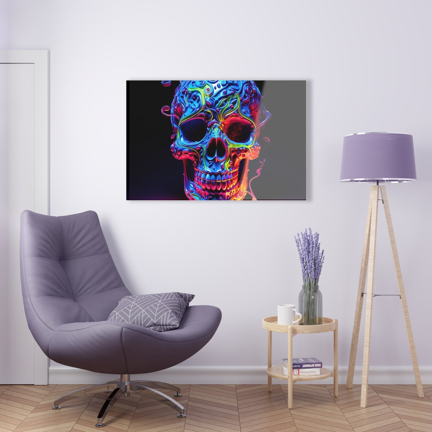 Acrylic Prints Macro Skull Color 3