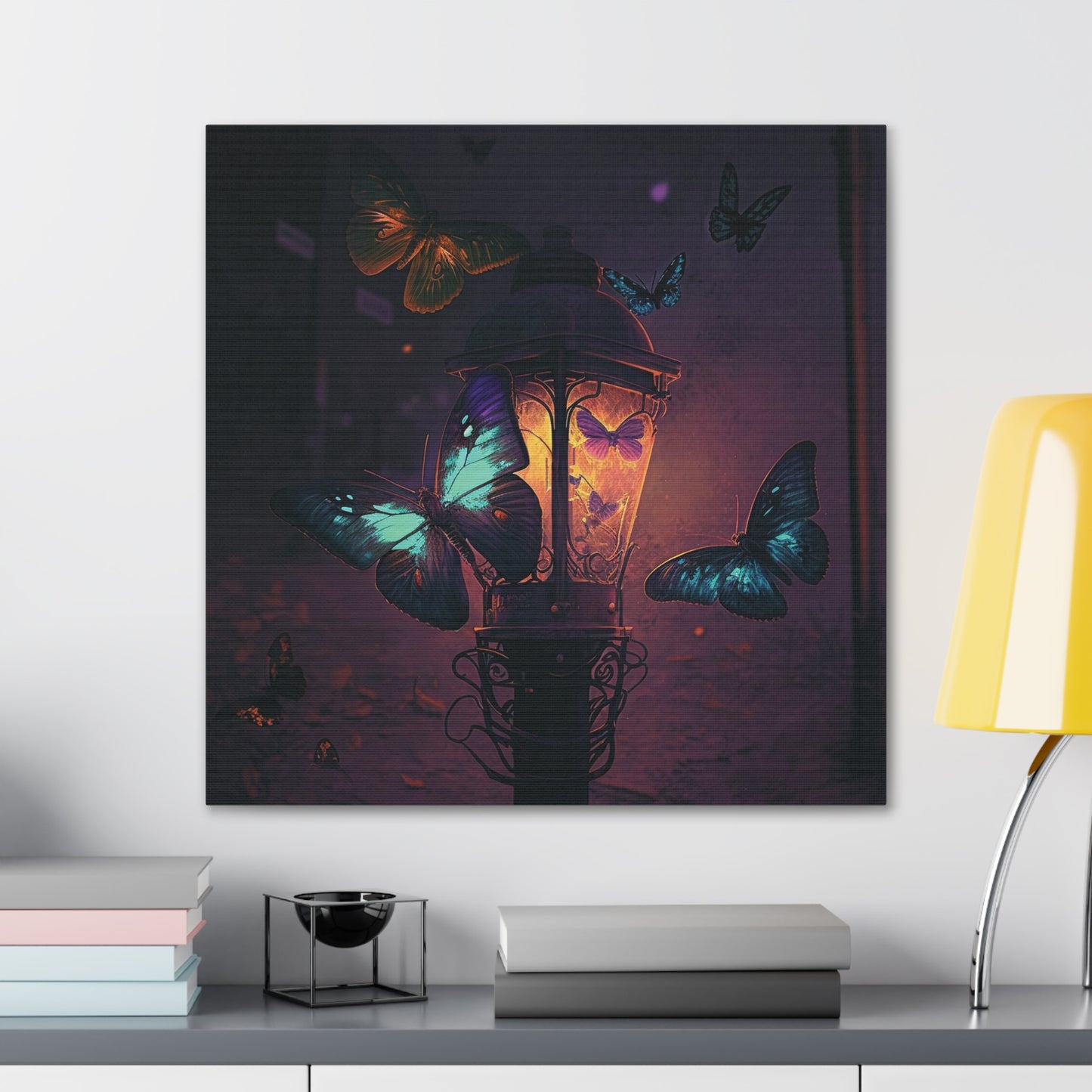 Canvas Gallery Wraps Street Light Butterfly 4