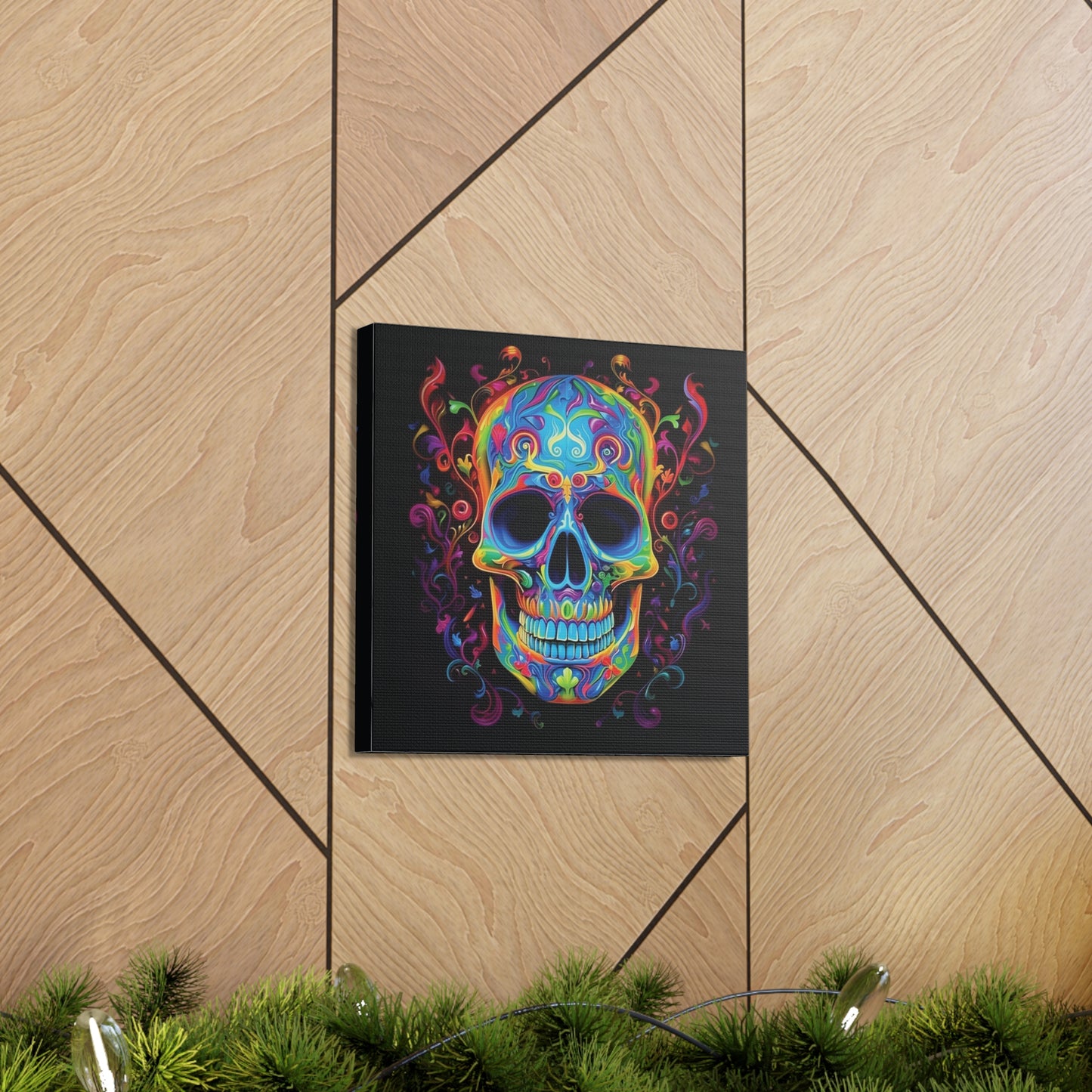 Canvas Gallery Wraps Macro Skull Color 4