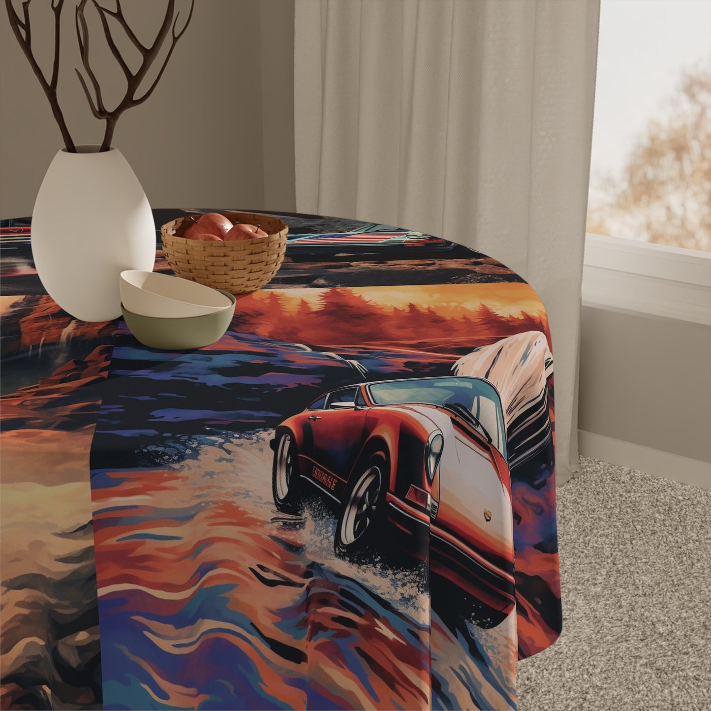 Tablecloth American Flag Porsche Abstract 5