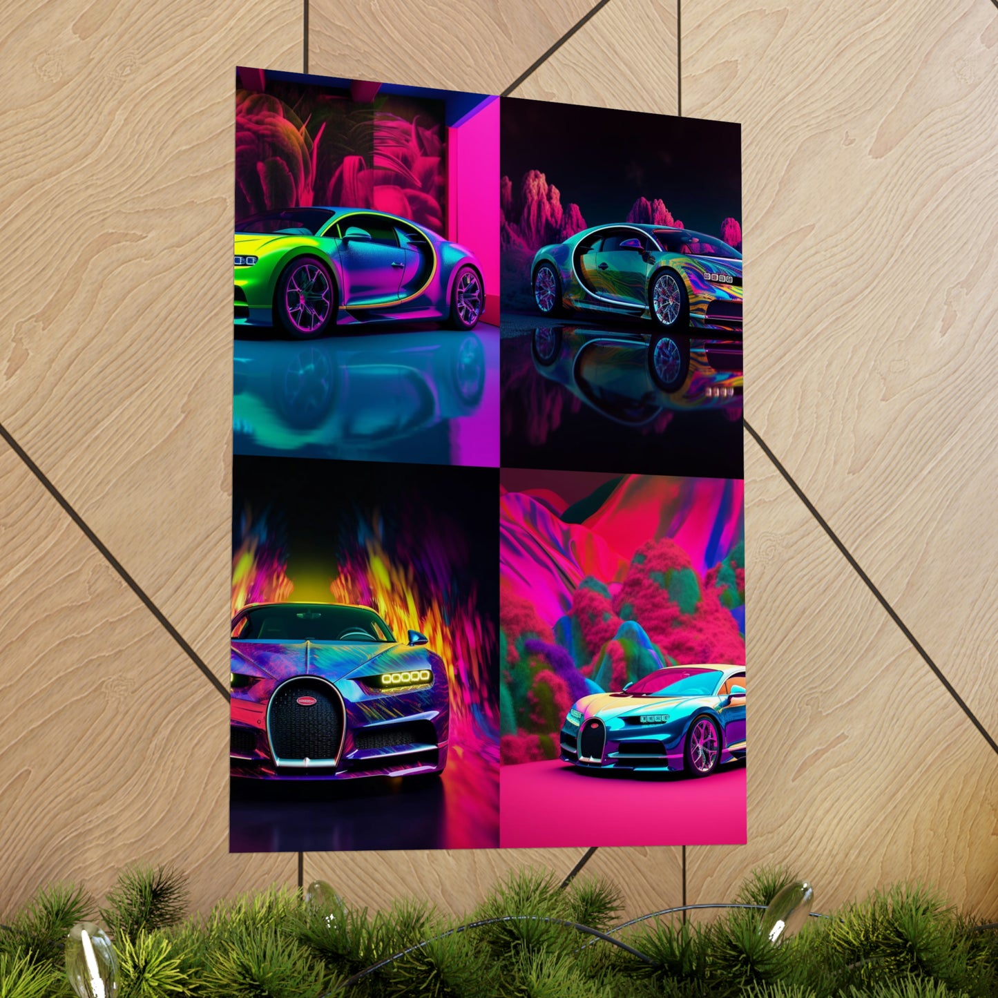 Premium Matte Vertical Posters Florescent Bugatti Flair 5