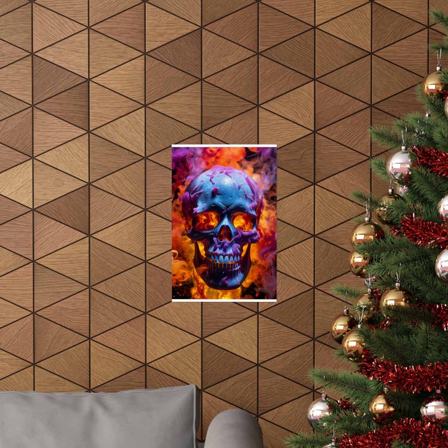 Premium Matte Vertical Posters Macro Skull 3