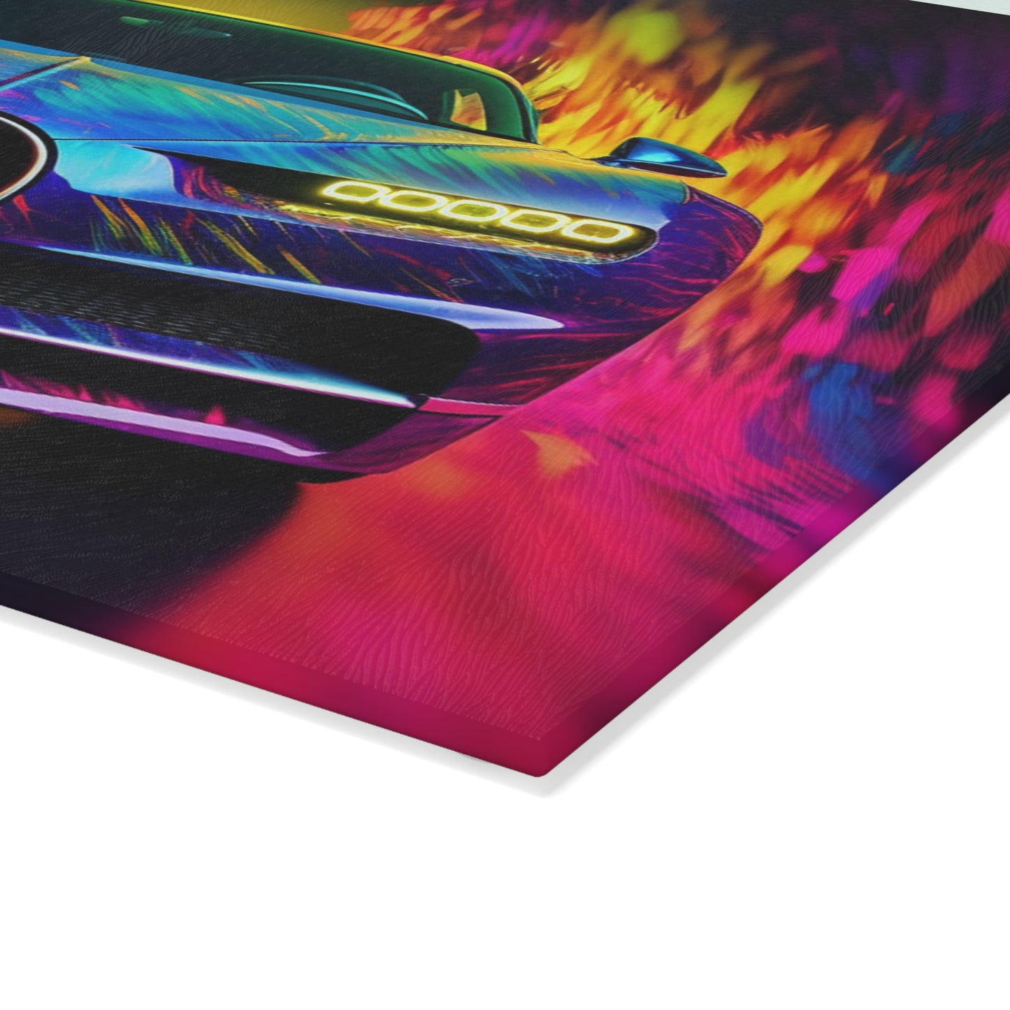 Glass Cutting Board Florescent Bugatti Flair 3