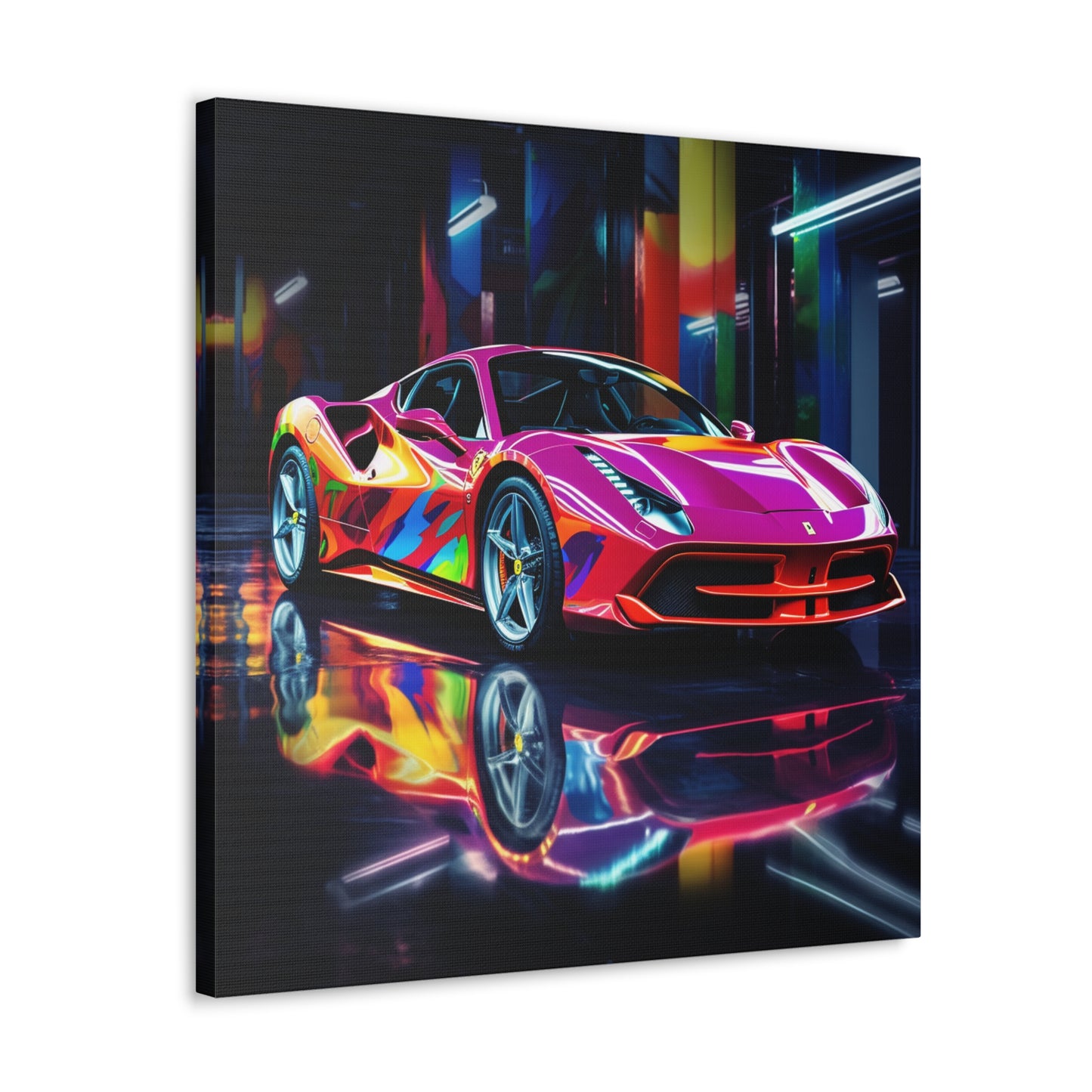 Canvas Gallery Wraps Pink Macro Ferrari 1