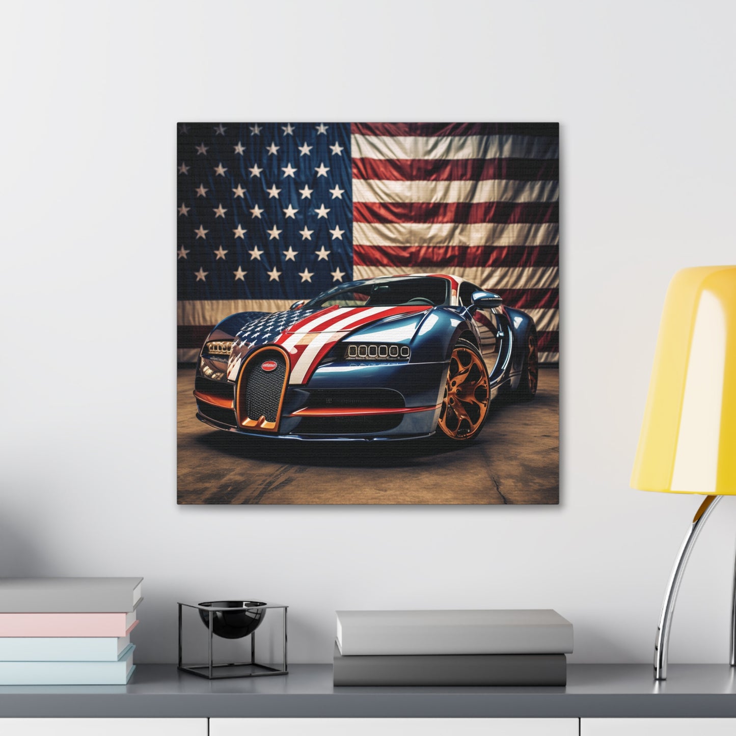 Canvas Gallery Wraps Bugatti Flag American 4