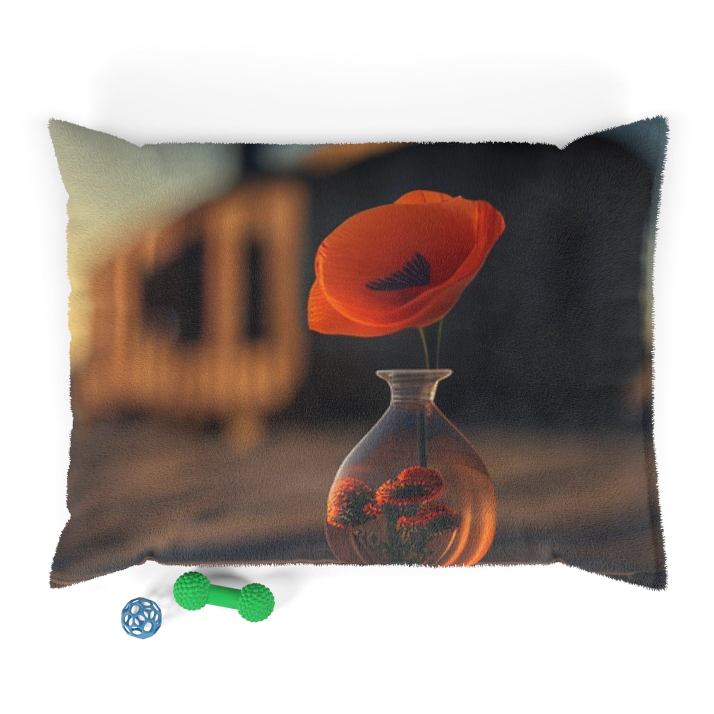 Pet Bed Orange Poppy in a Vase 3