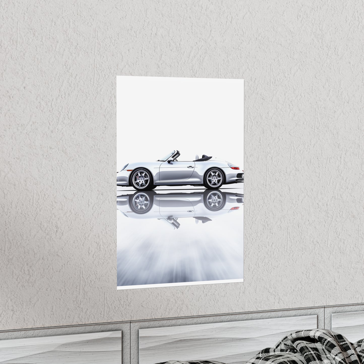 Premium Matte Vertical Posters 911 Speedster on water 3