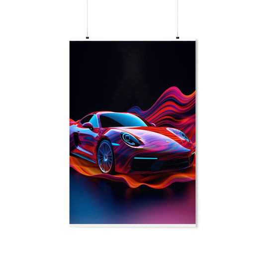 Premium Matte Vertical Posters Porsche Water Fusion 4