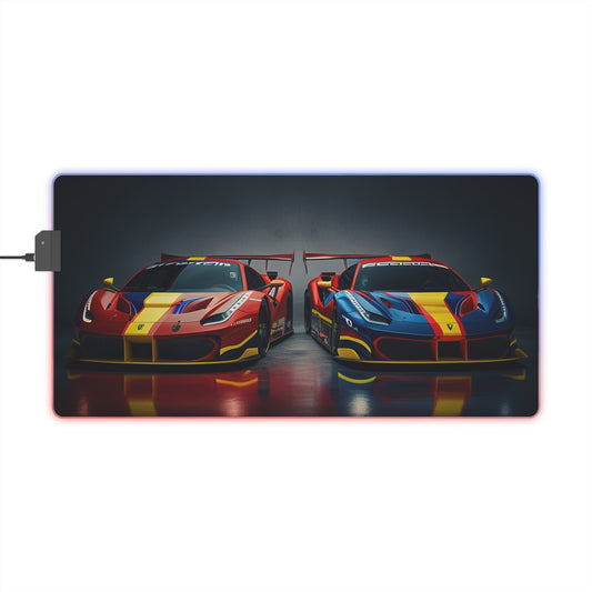 LED Gaming Mouse Pad Ferrari Red Blue 4