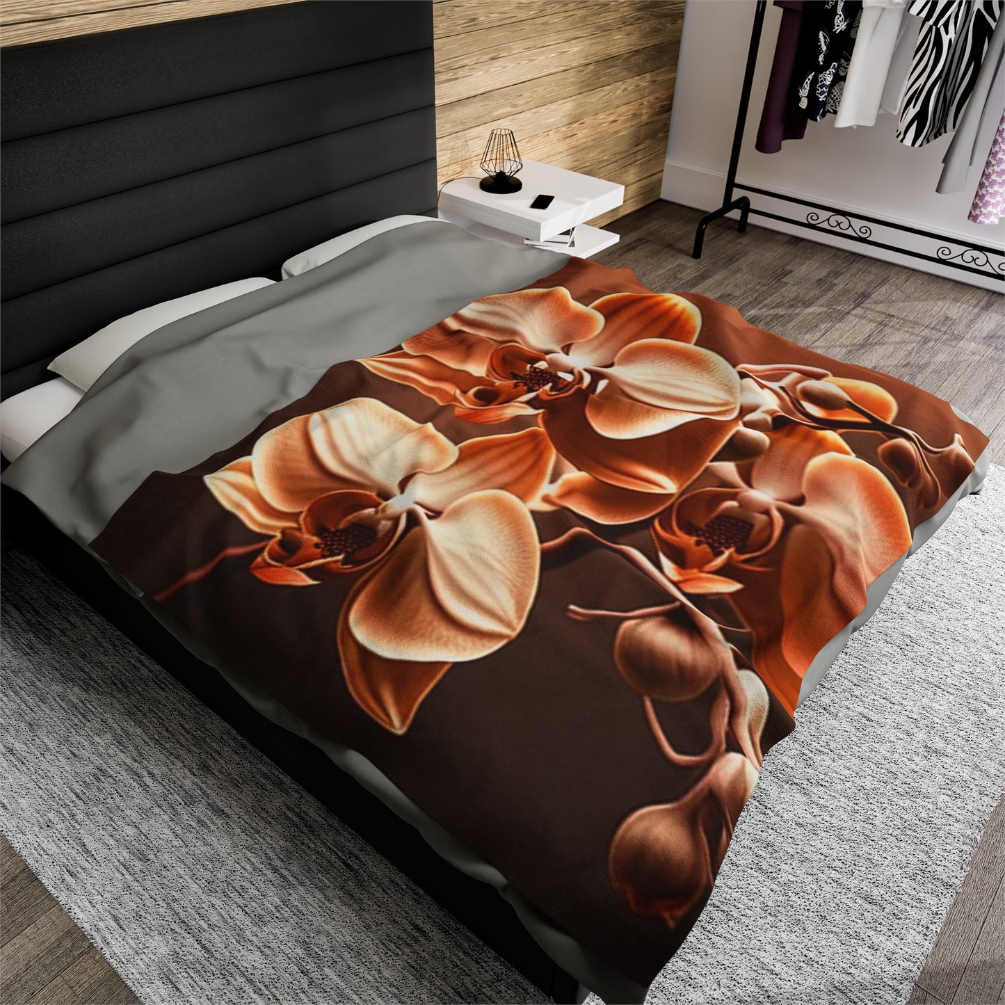 Velveteen Plush Blanket orchid pedals 3