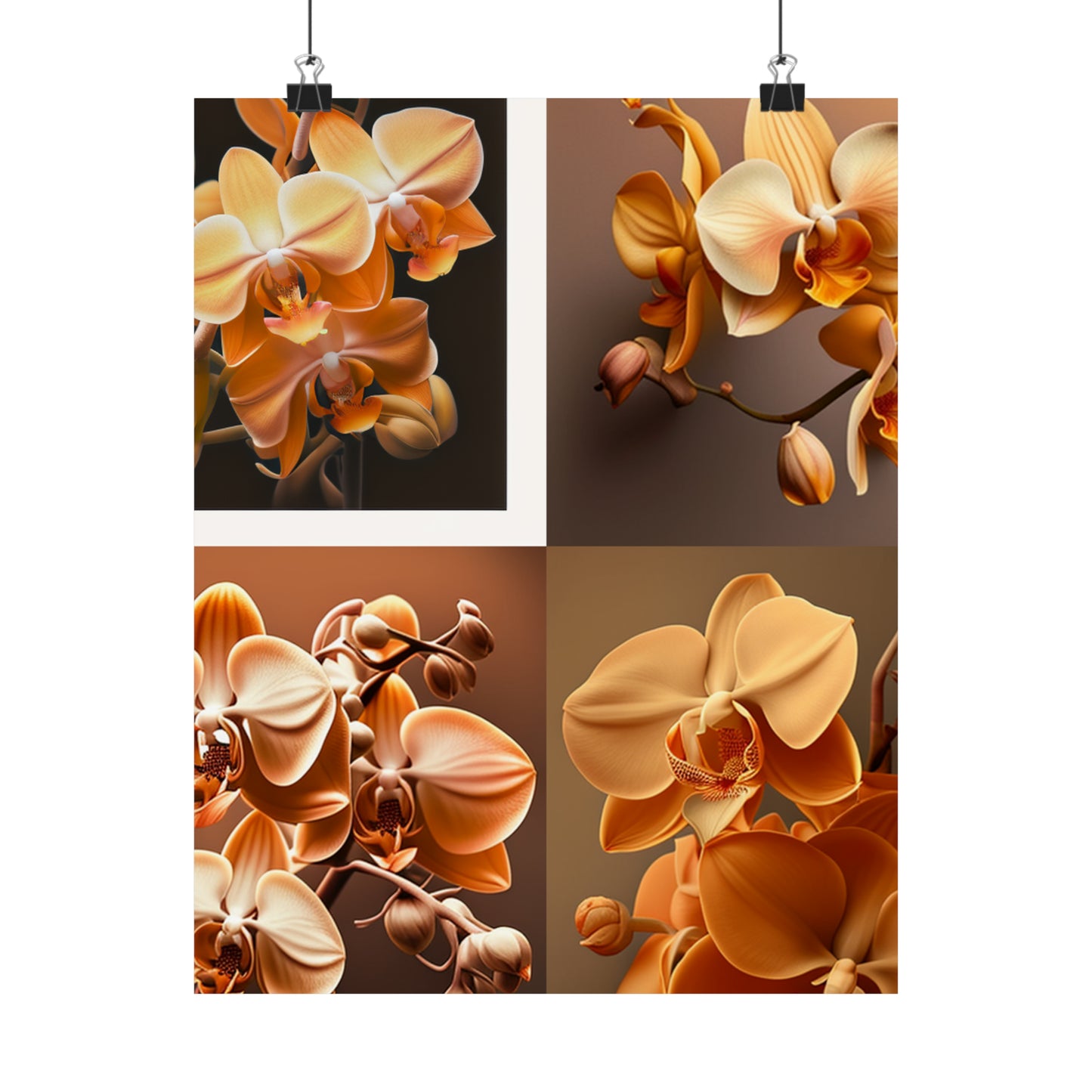 Premium Matte Vertical Posters orchid pedals 5