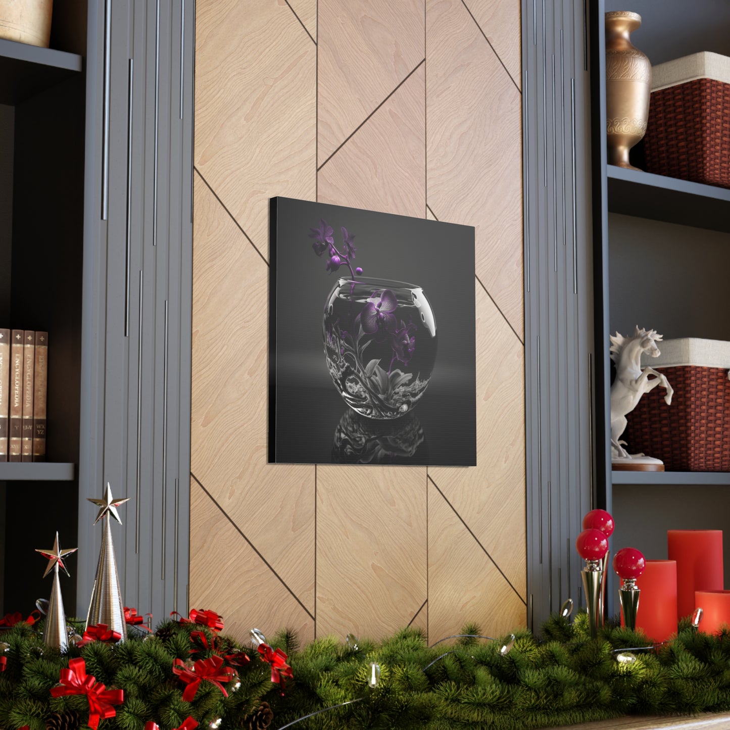 Canvas Gallery Wraps Purple Orchid Glass vase 3