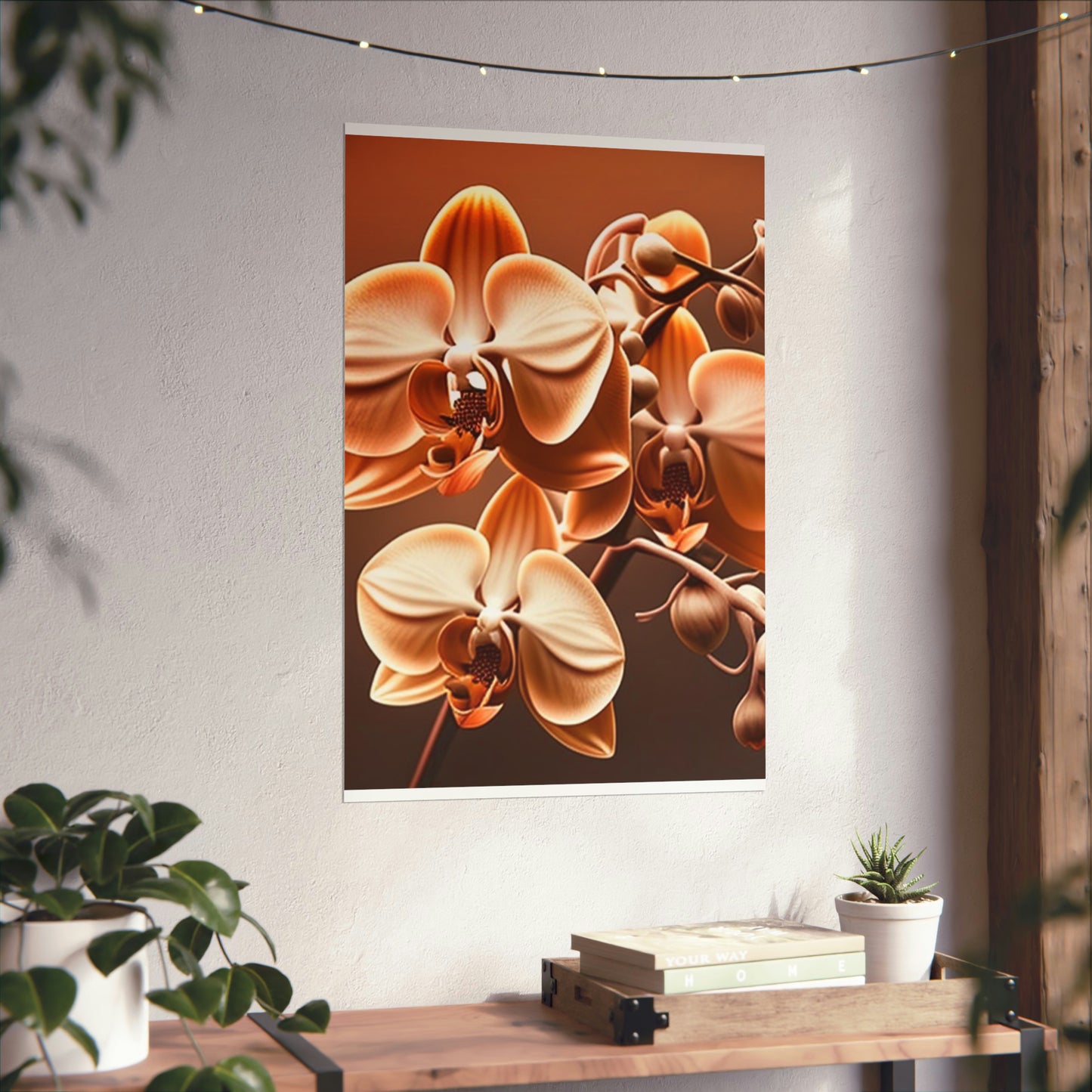 Premium Matte Vertical Posters orchid pedals 3