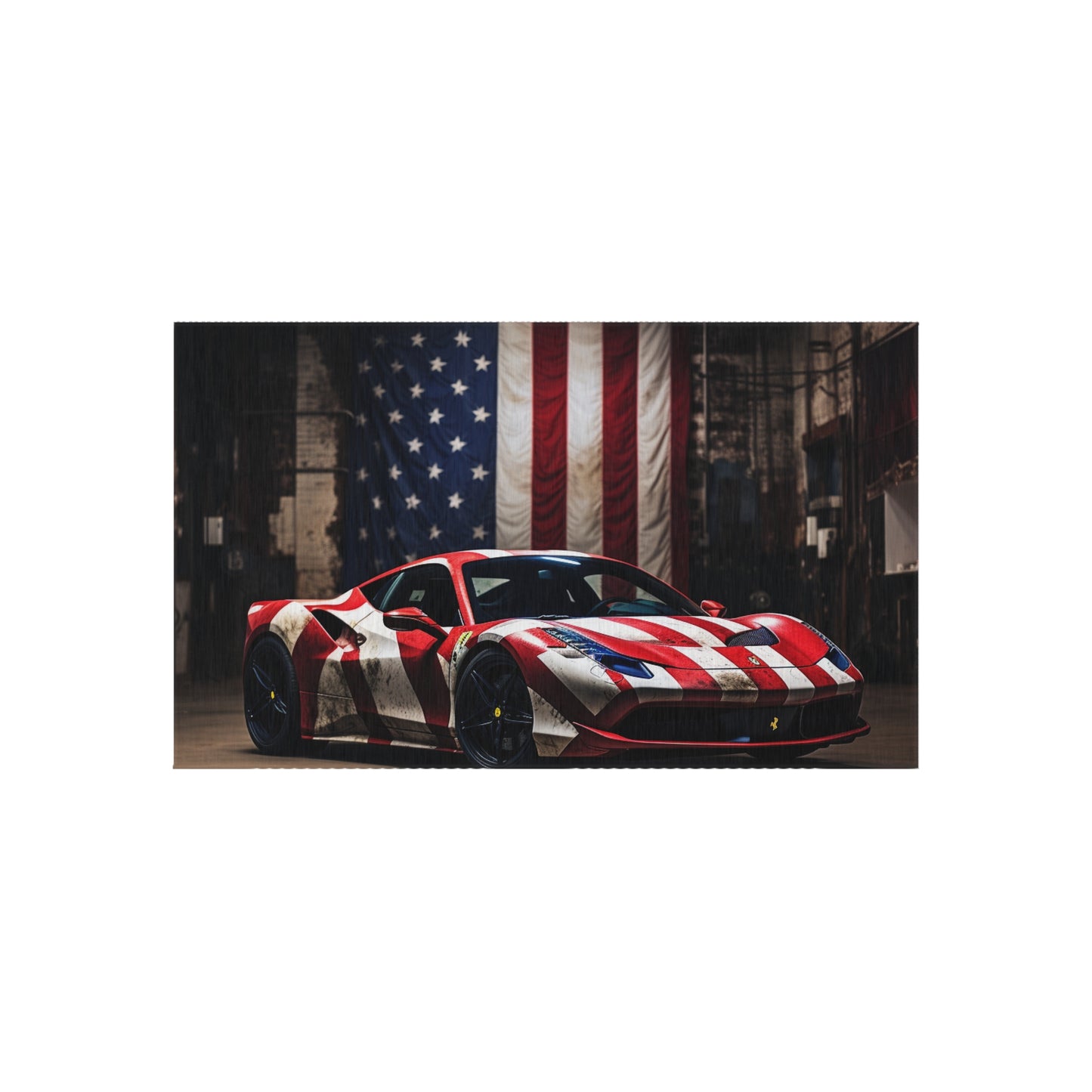 Outdoor Rug  American Flag Farrari 2