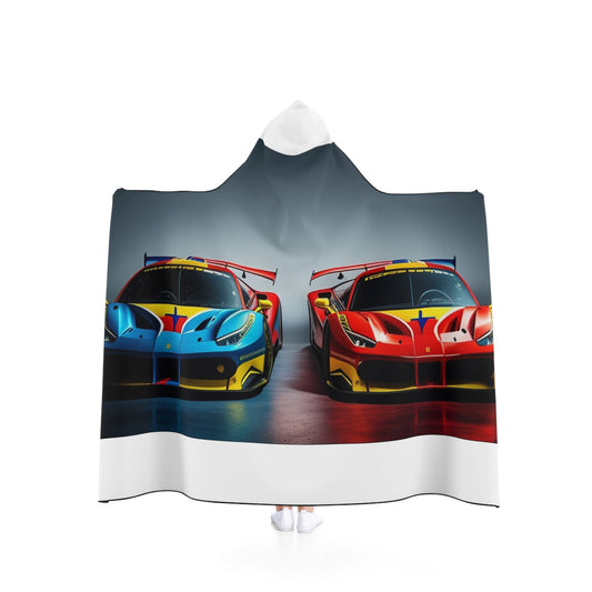 Hooded Blanket Ferrari Red Blue 2