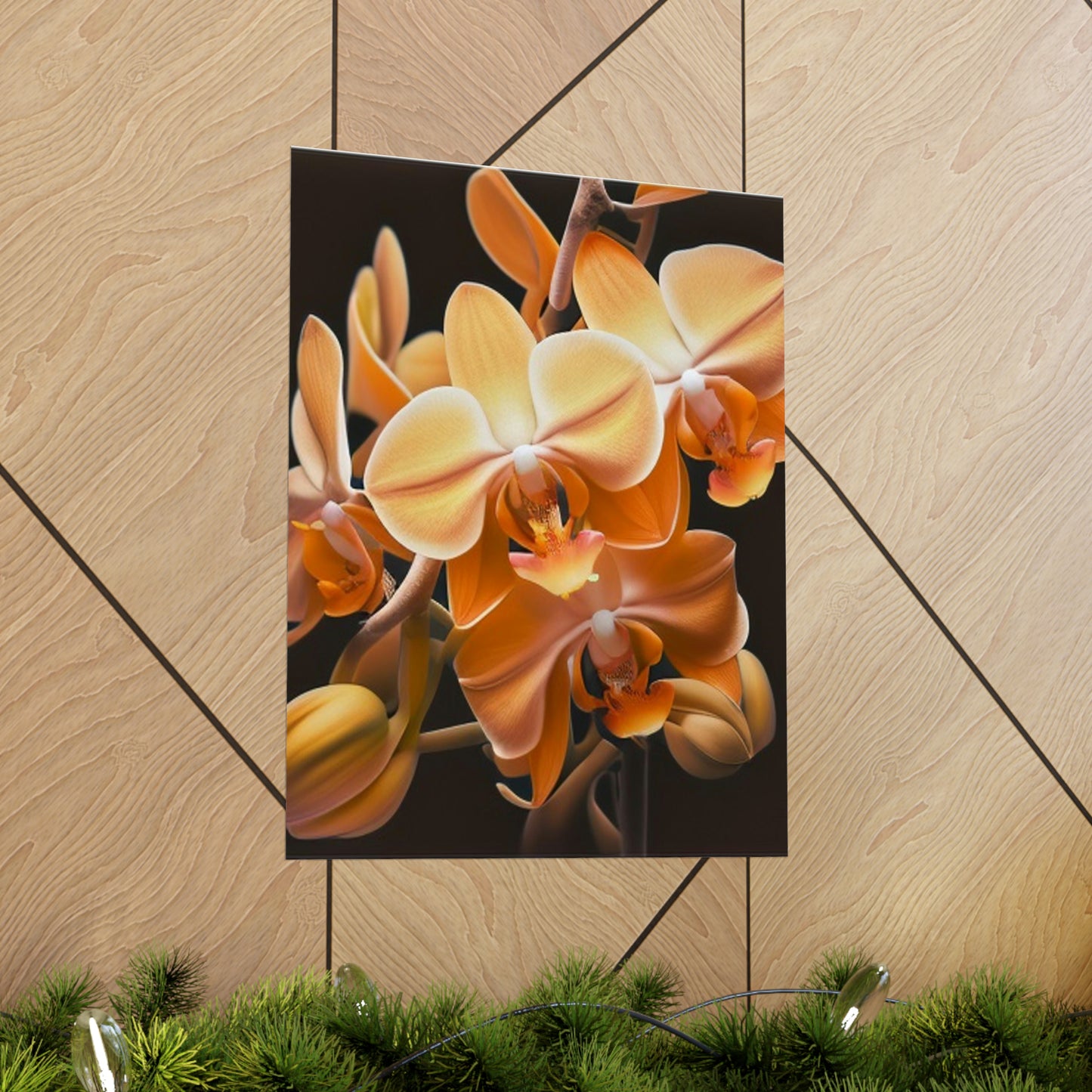 Premium Matte Vertical Posters orchid pedals 1