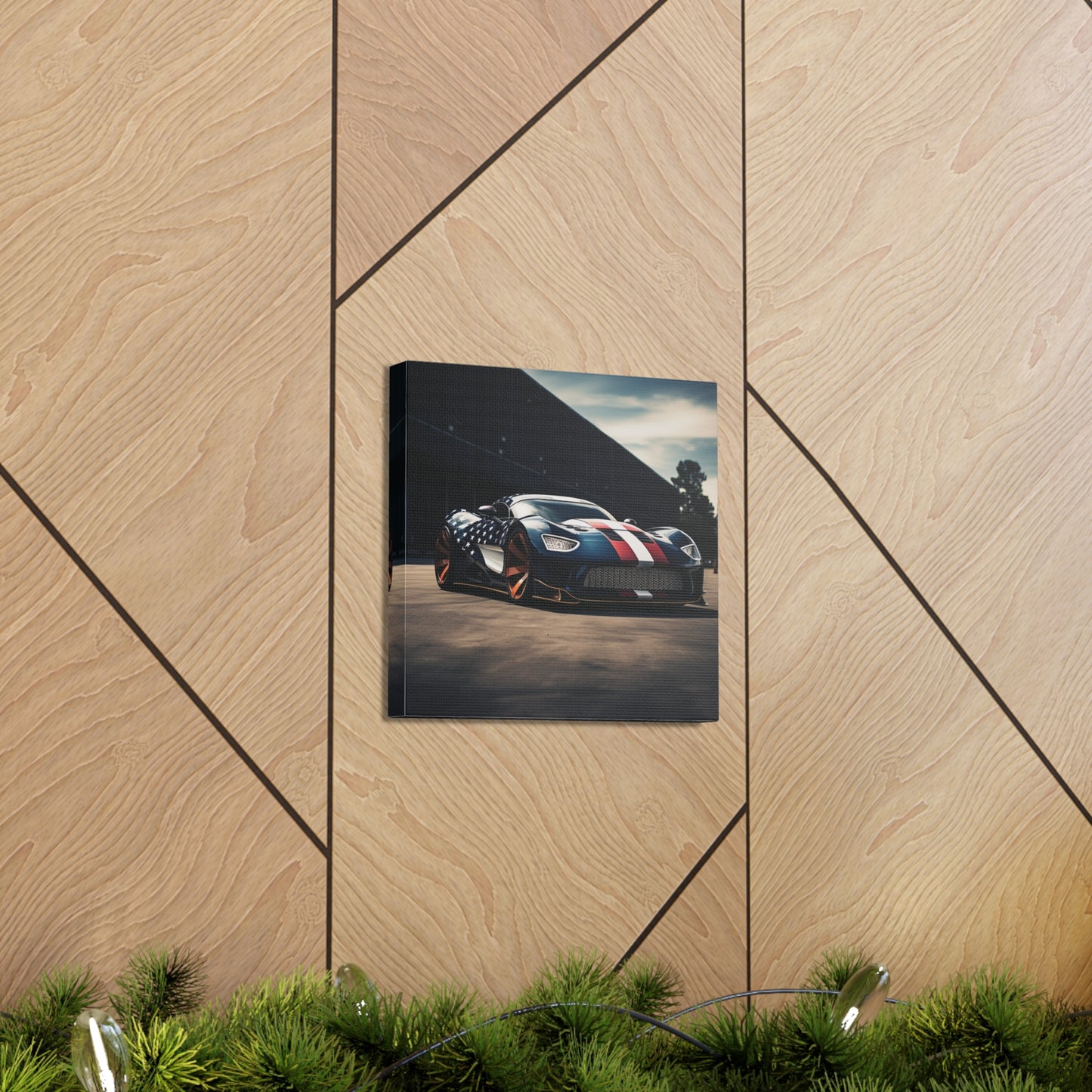 Canvas Gallery Wraps Bugatti Flag American 2