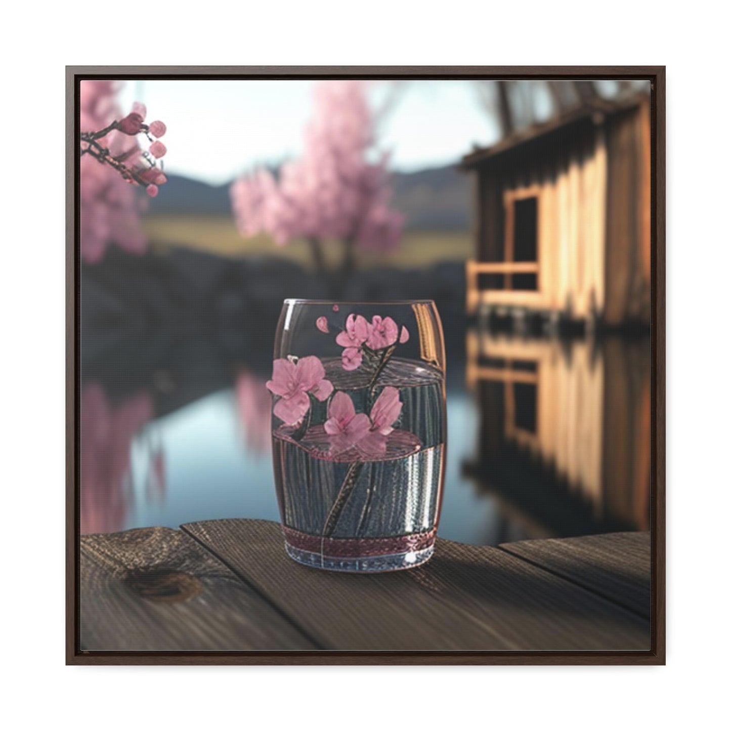 Gallery Canvas Wraps, Square Frame Cherry Blossom 1