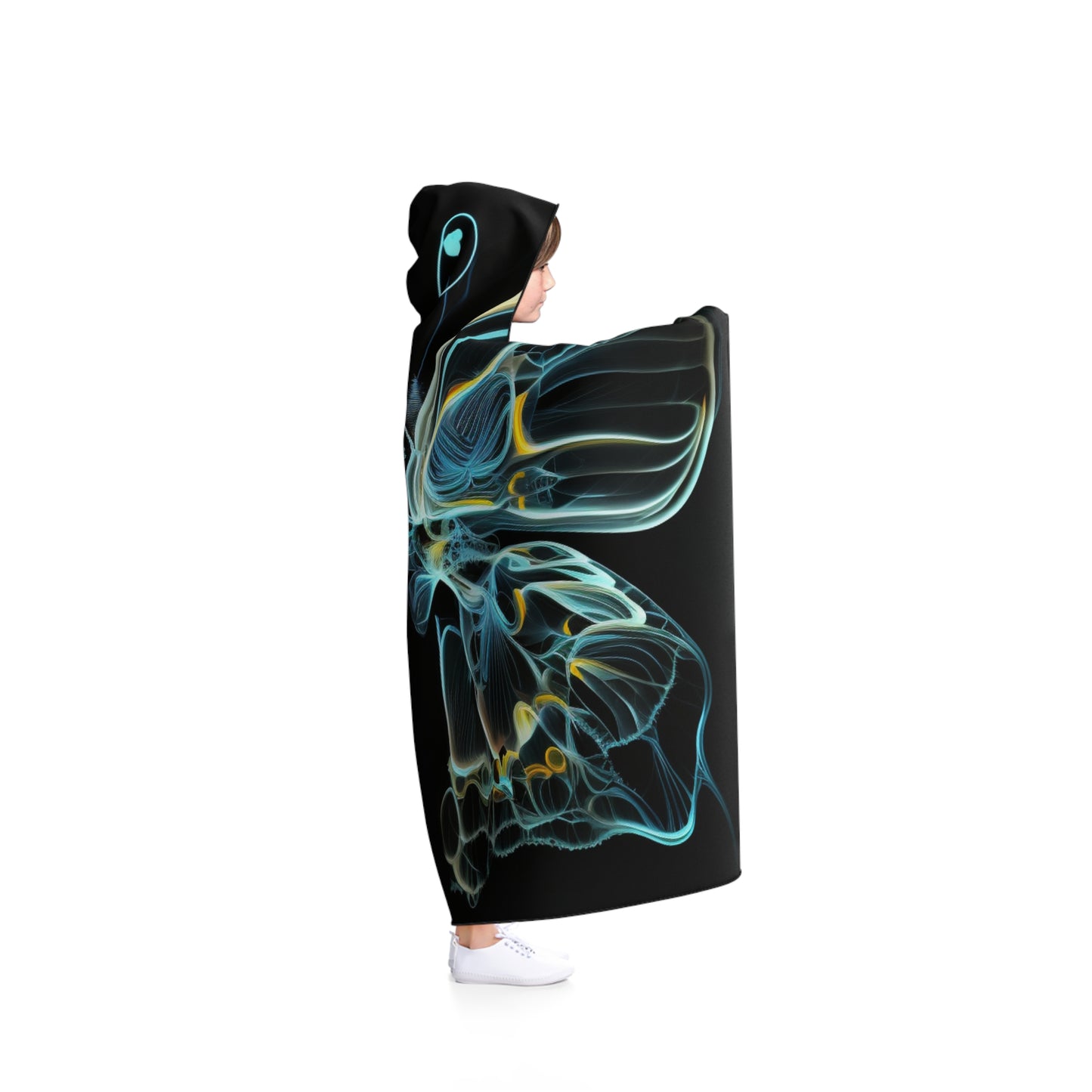 Hooded Blanket Neon Glo Butterfly 3