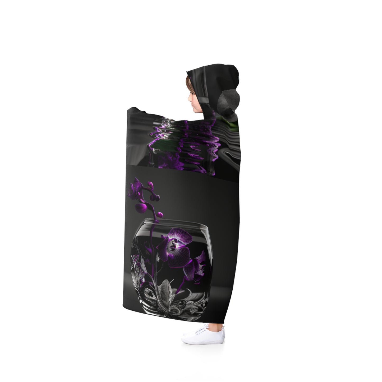 Hooded Blanket Purple Orchid Glass vase 5