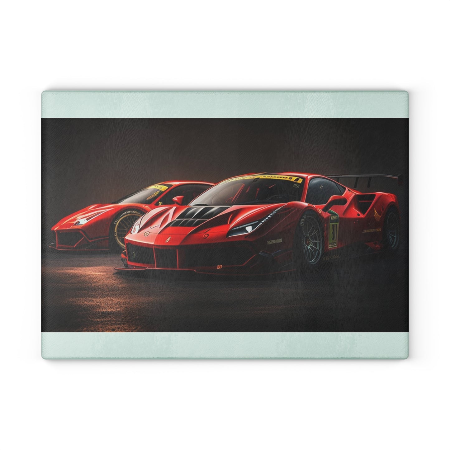 Glass Cutting Board Ferrari Red 4