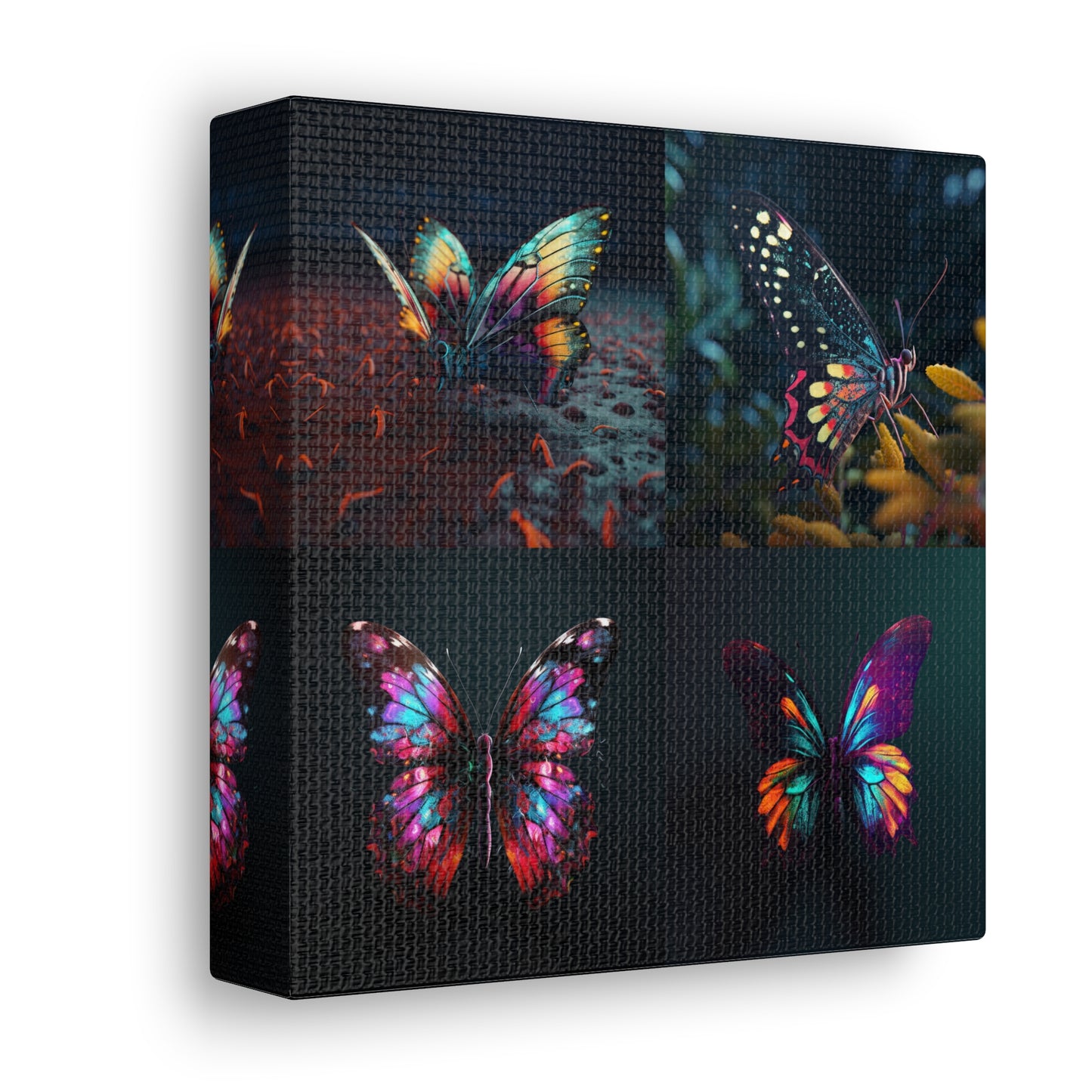 Canvas Gallery Wraps Hyper Colorful Butterfly Macro 5